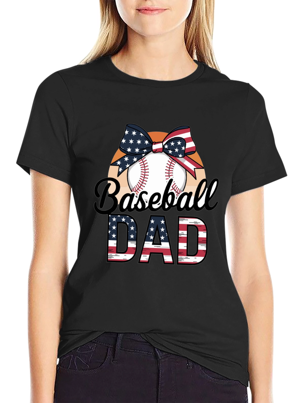 Baseball Dad Patriotic T-Shirt