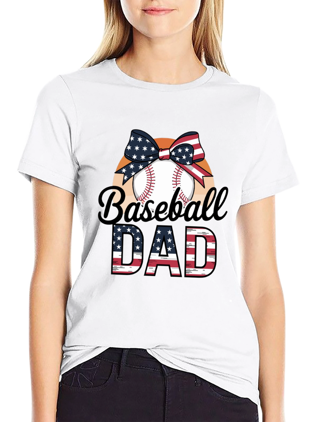 Baseball Dad Patriotic T-Shirt