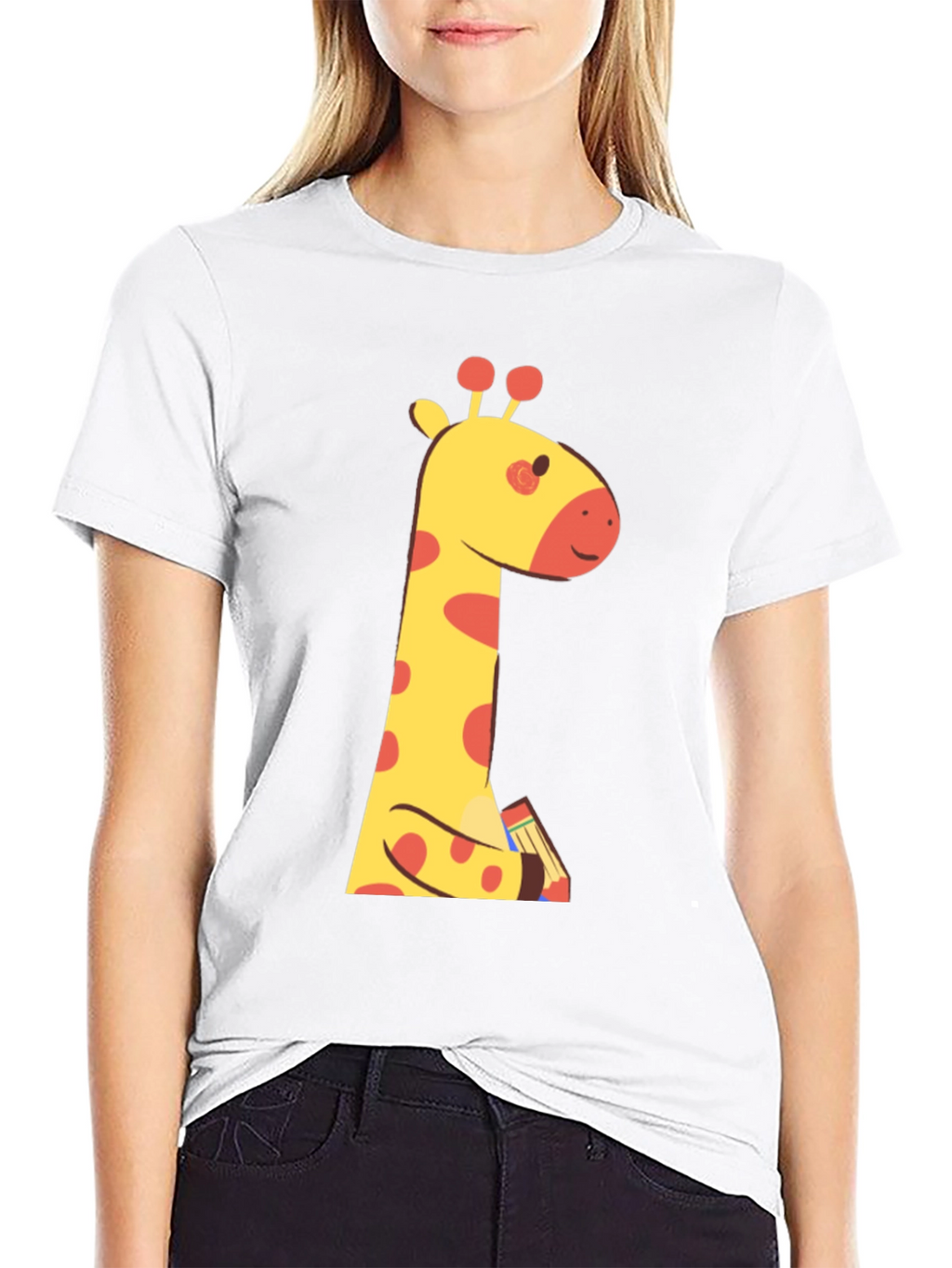 Cute Giraffe Cartoon Graphic T-Shirt
