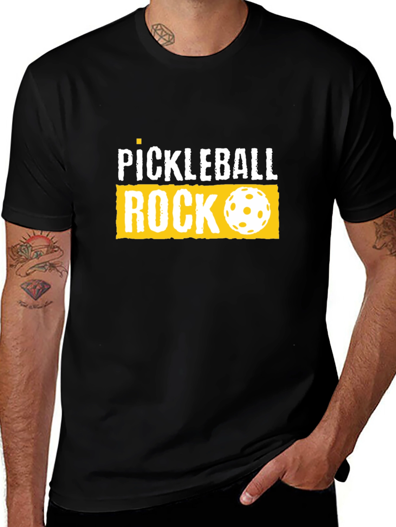 Pickleball Rock Graphic T-Shirt