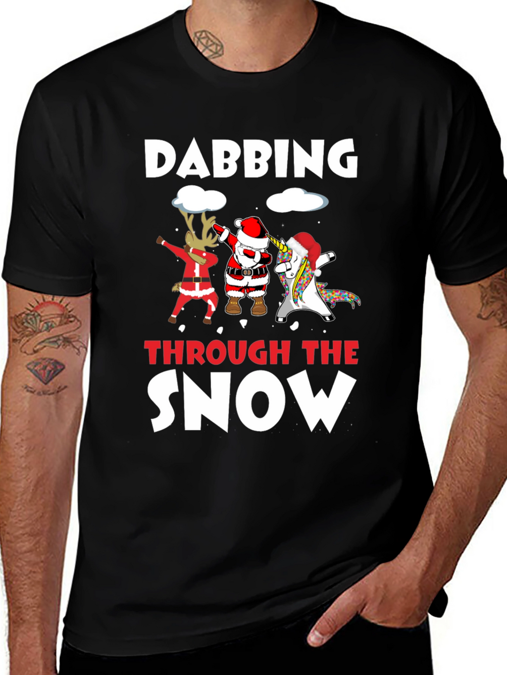 Dabbing Through the Snow Christmas T-Shirt