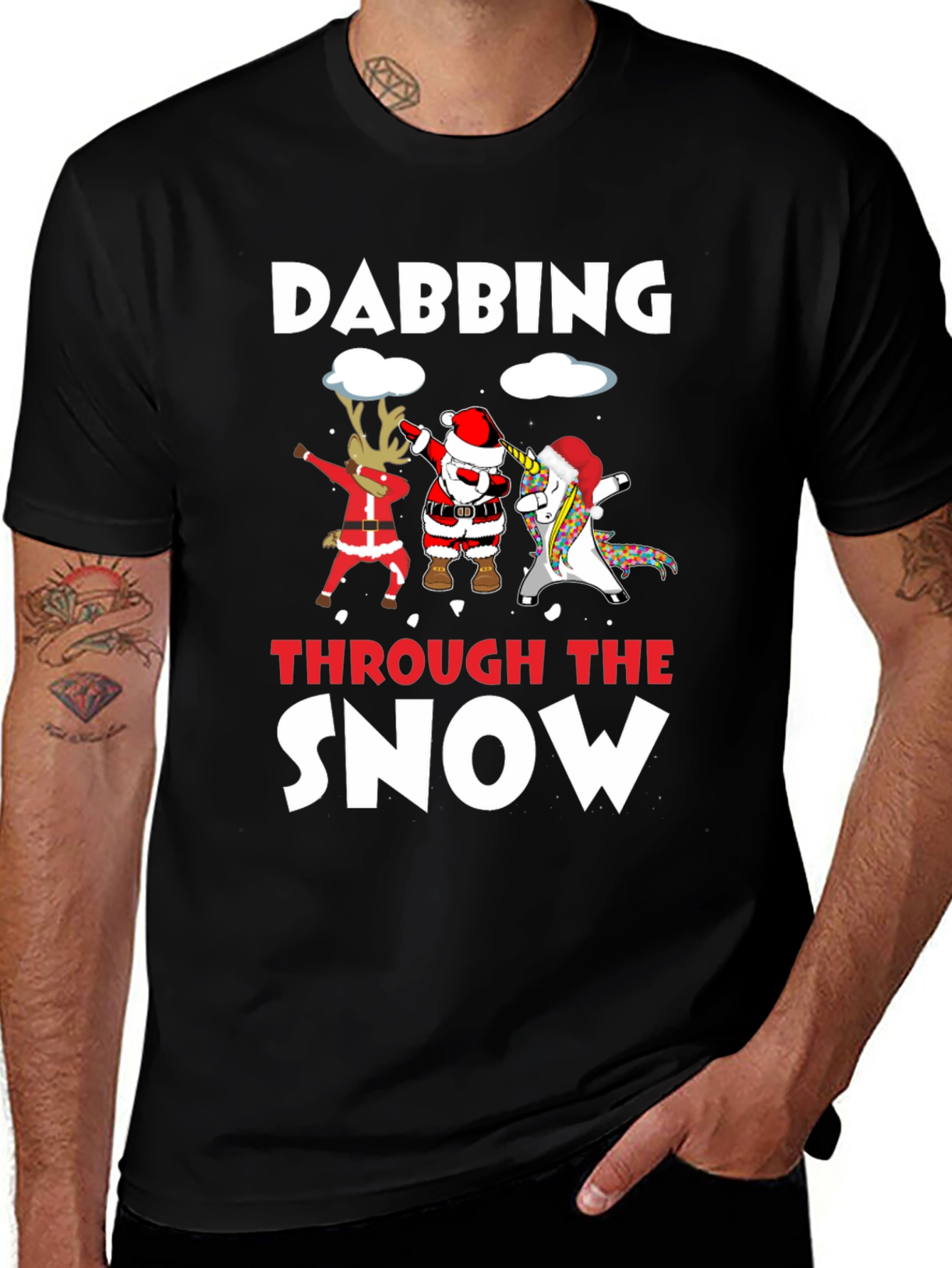 Dabbing Through the Snow Christmas T-Shirt