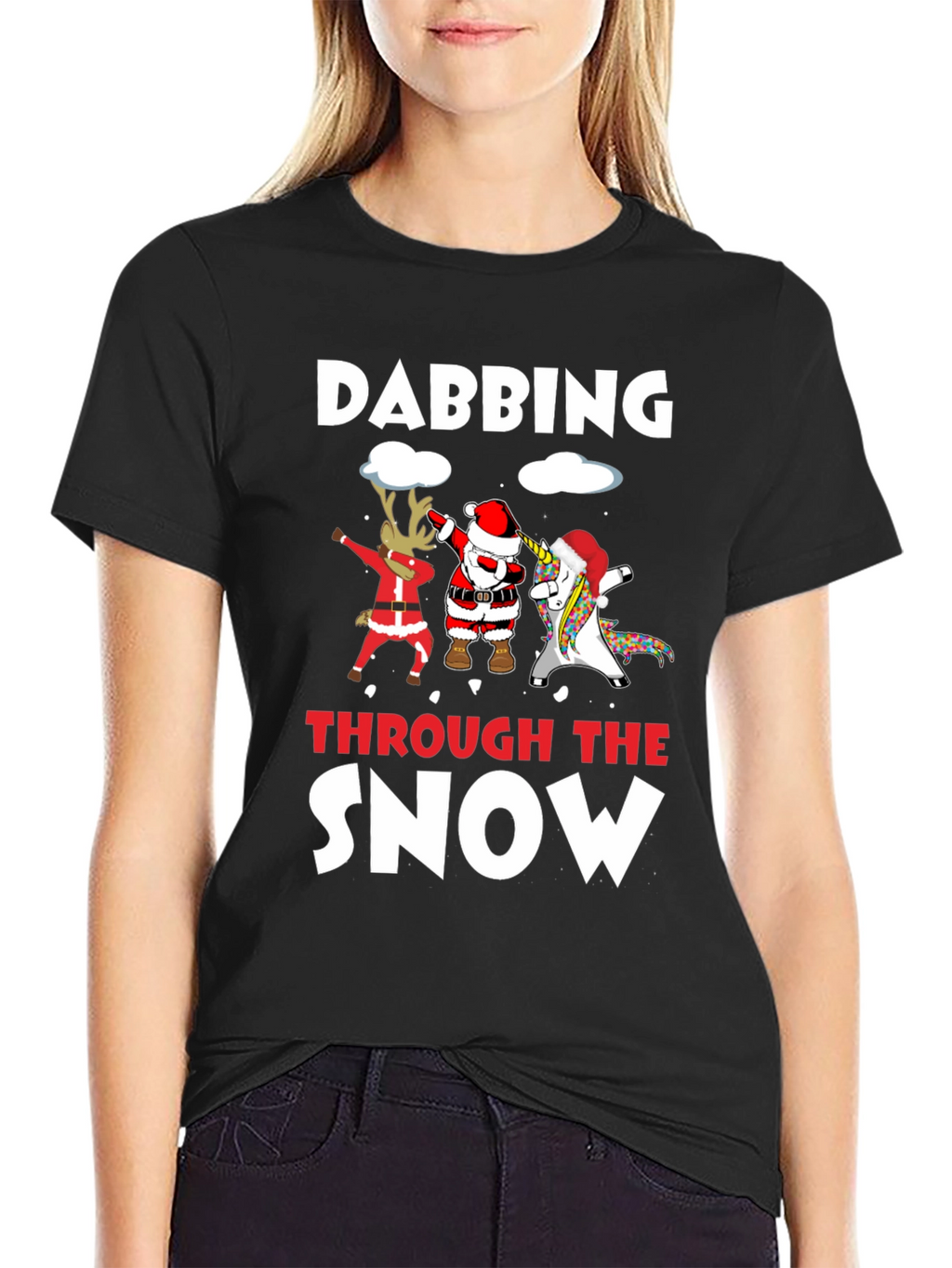 Dabbing Through the Snow Christmas T-Shirt