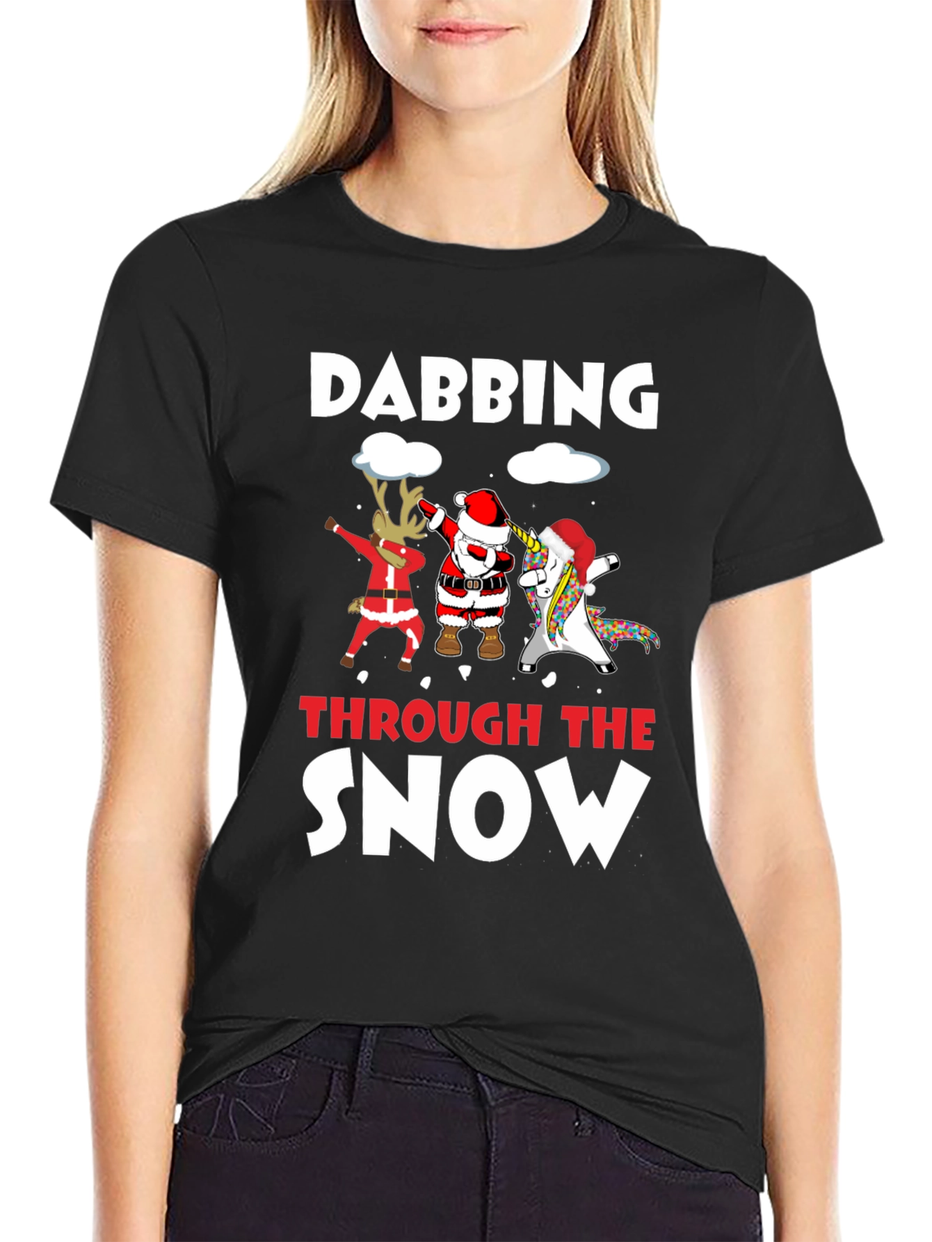 Dabbing Through the Snow Christmas T-Shirt