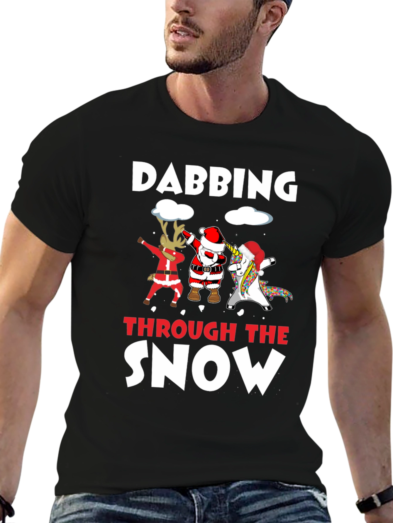 Dabbing Through the Snow Christmas T-Shirt