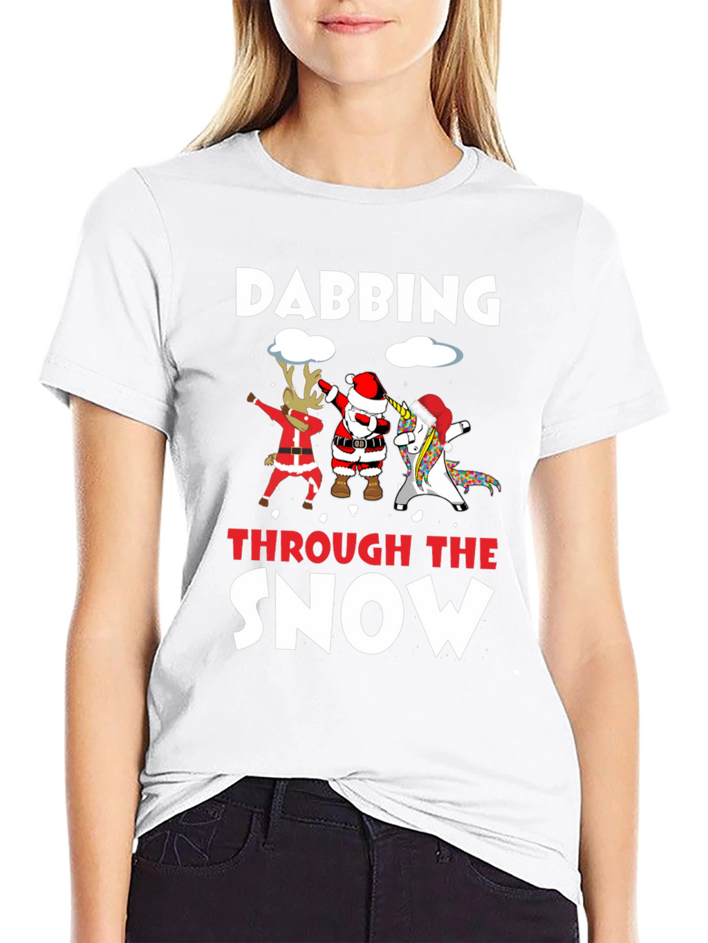 Dabbing Through the Snow Christmas T-Shirt