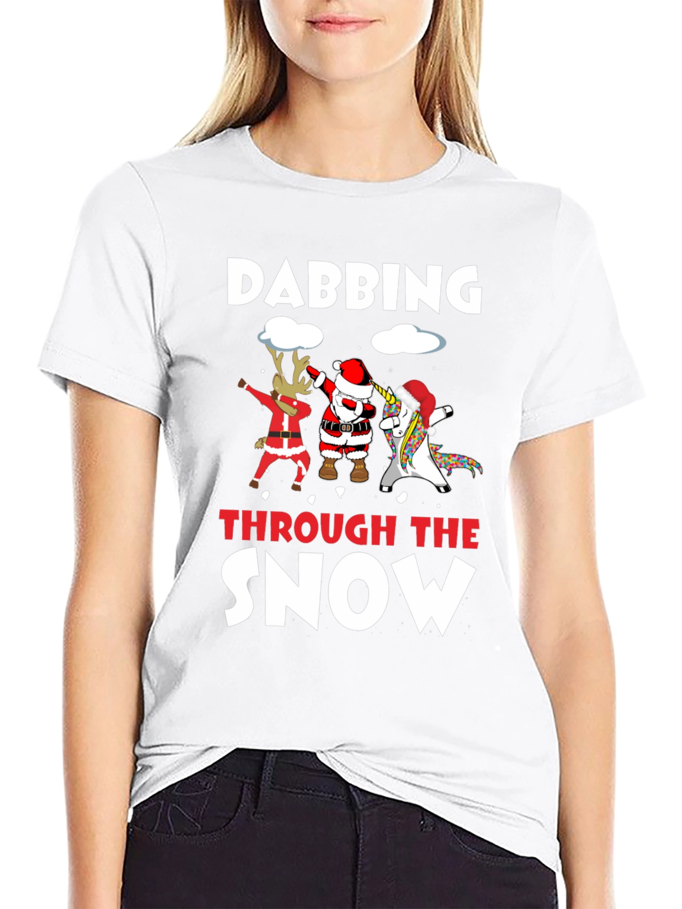 Dabbing Through the Snow Christmas T-Shirt