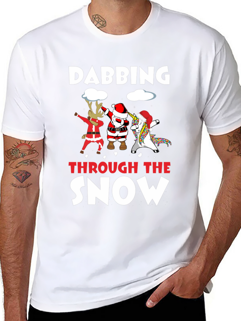 Dabbing Through the Snow Christmas T-Shirt