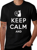 Keep Calm Cat Lover T-Shirt - Funny Slogan Tee
