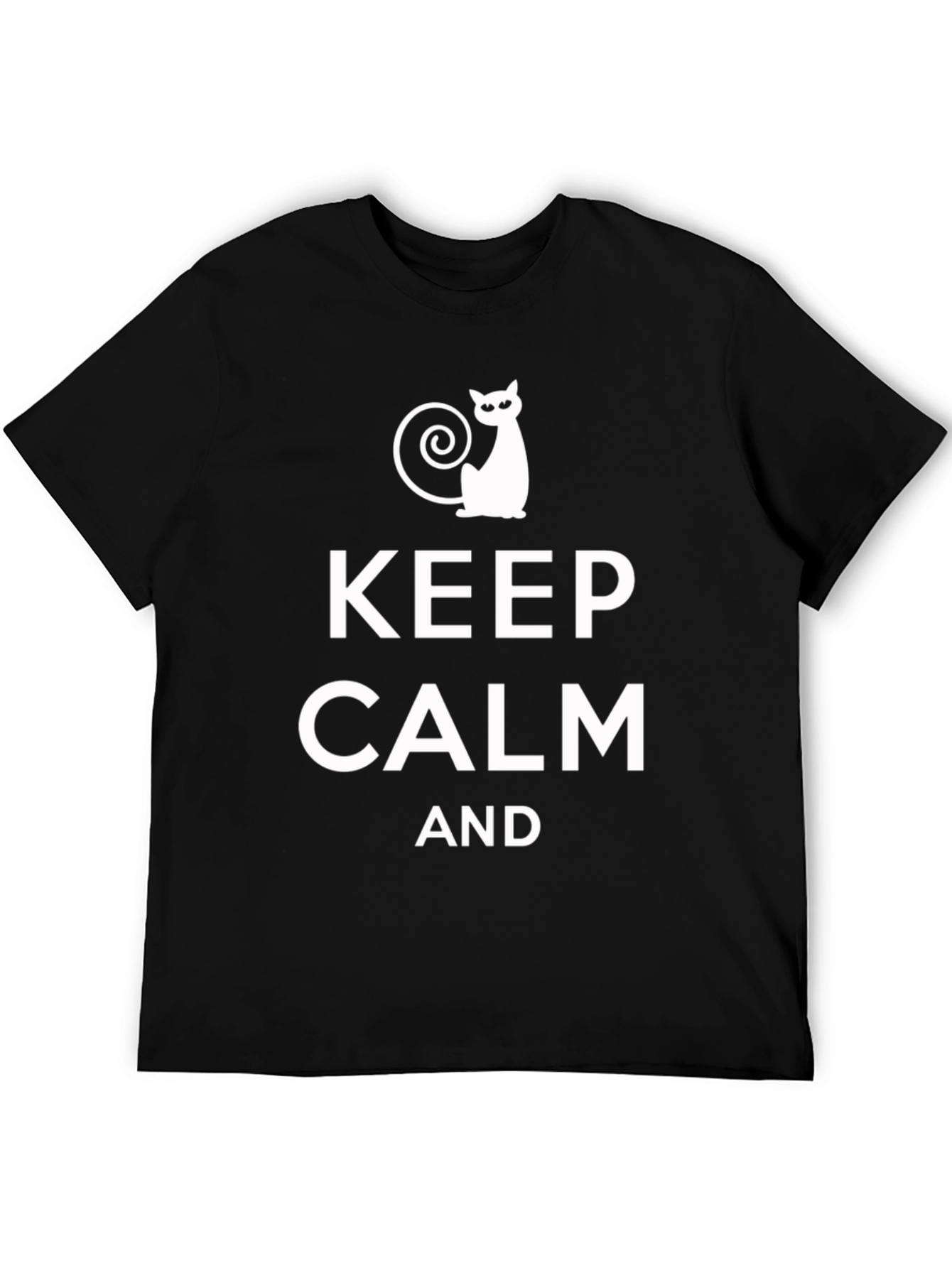 Keep Calm Cat Lover T-Shirt - Funny Slogan Tee