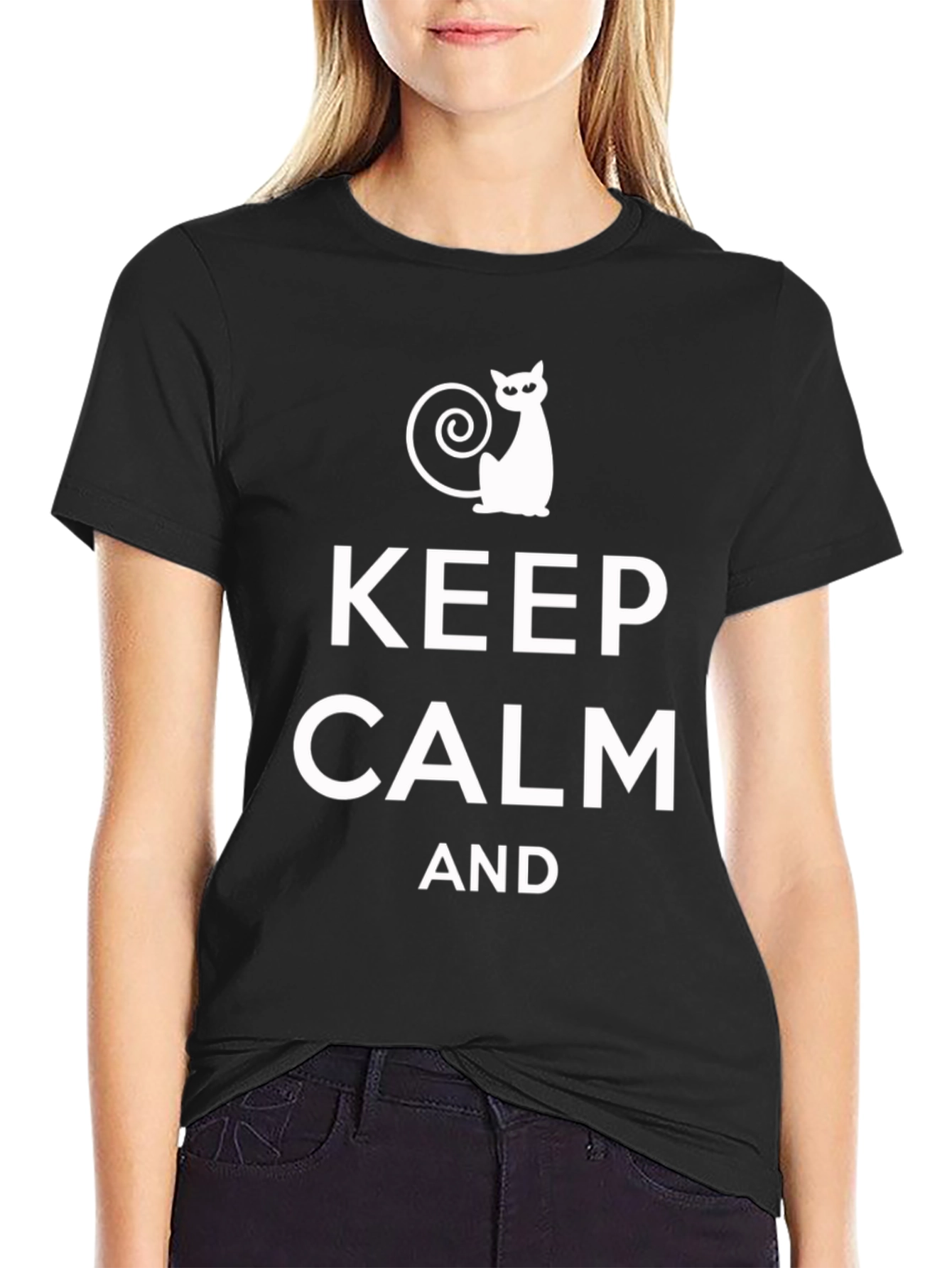 Keep Calm Cat Lover T-Shirt - Funny Slogan Tee