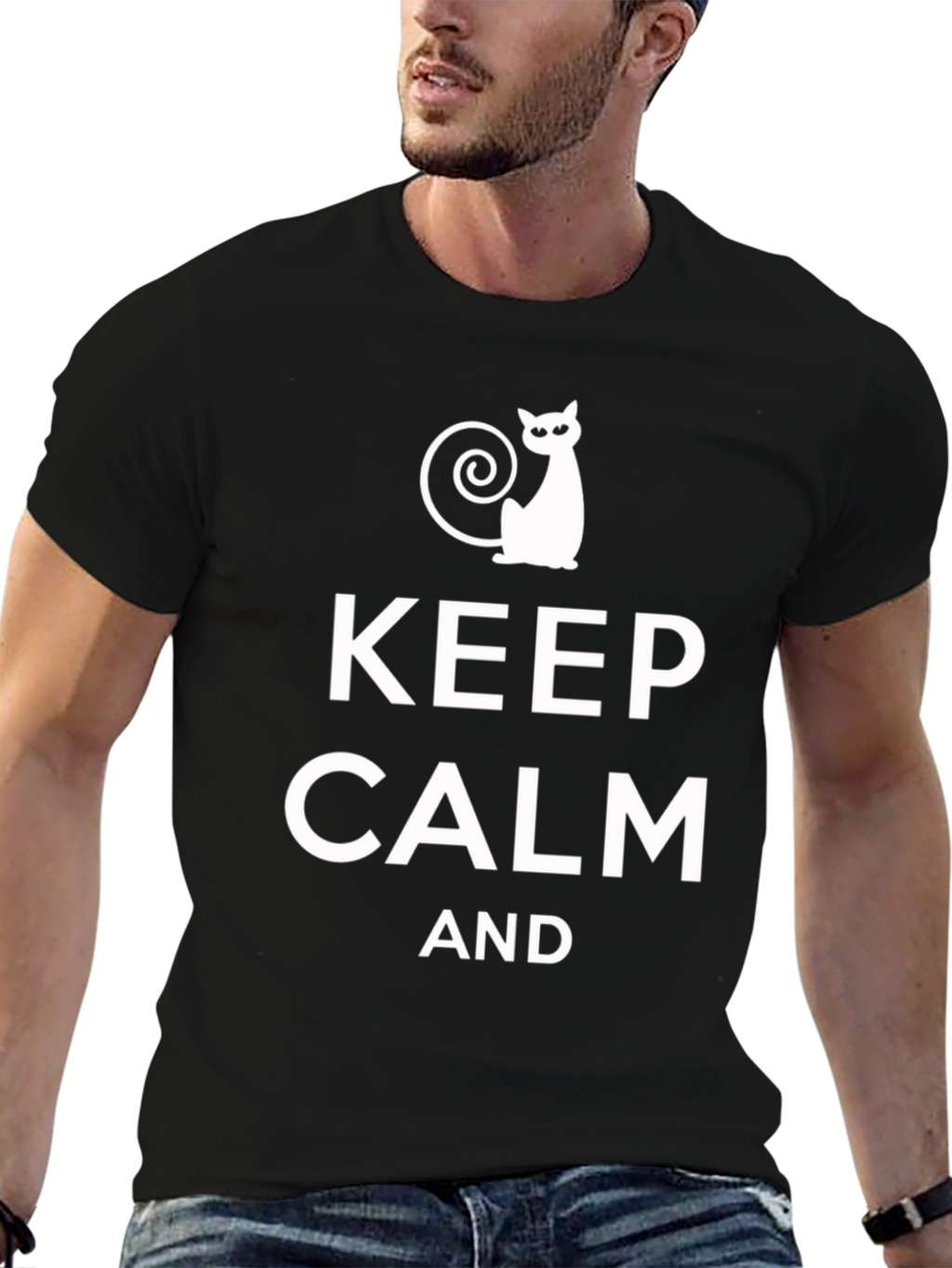 Keep Calm Cat Lover T-Shirt - Funny Slogan Tee