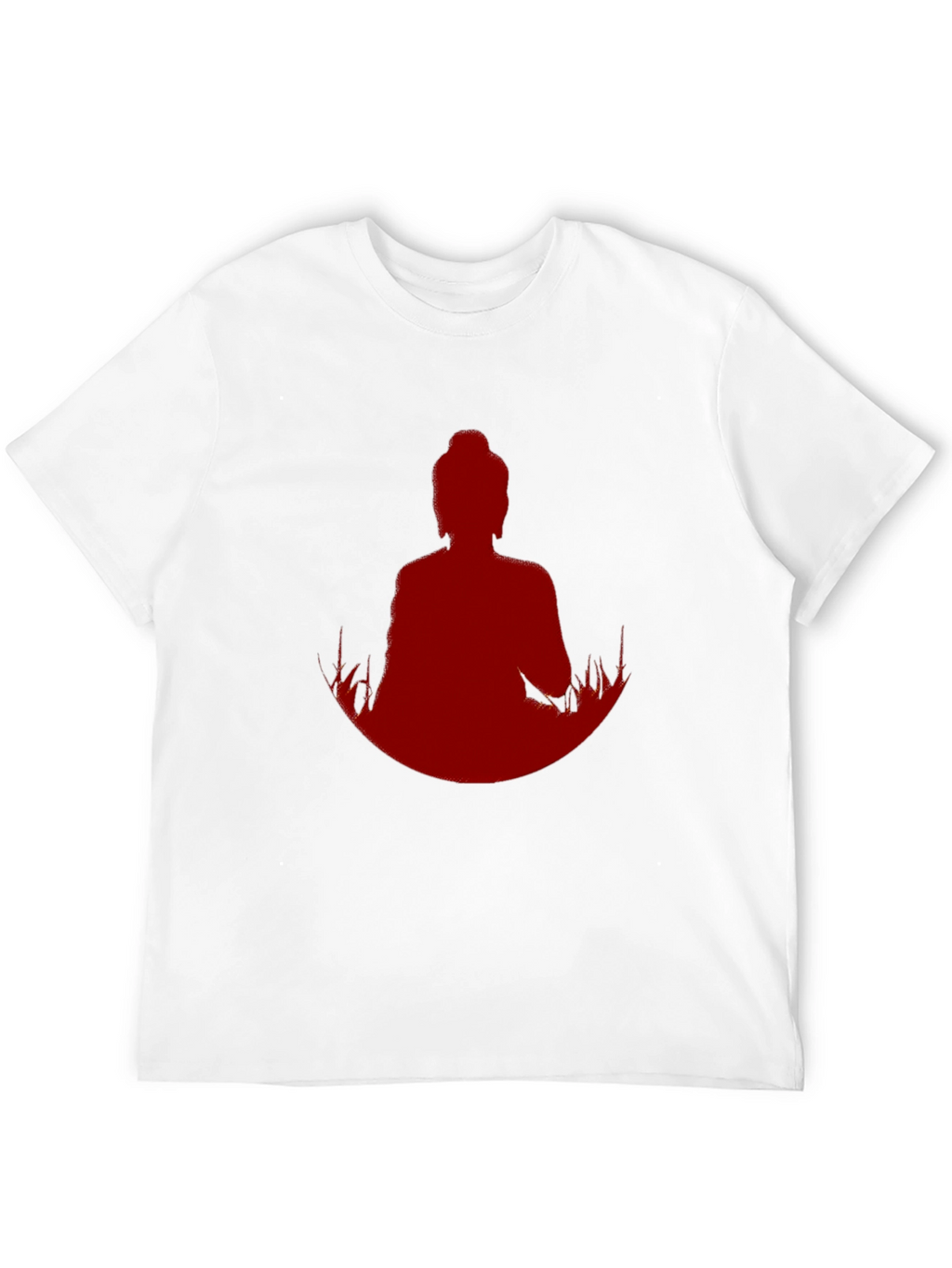 Meditative Buddha Graphic Tee - Black Cotton Blend