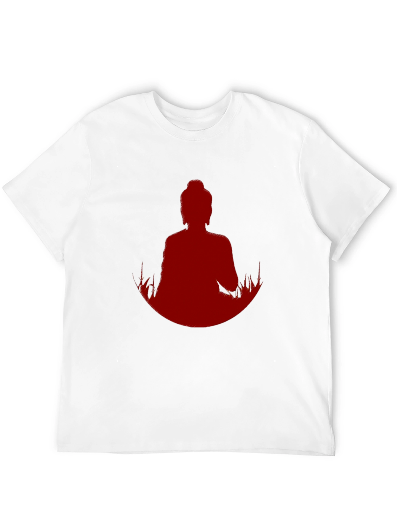 Meditative Buddha Graphic Tee - Black Cotton Blend