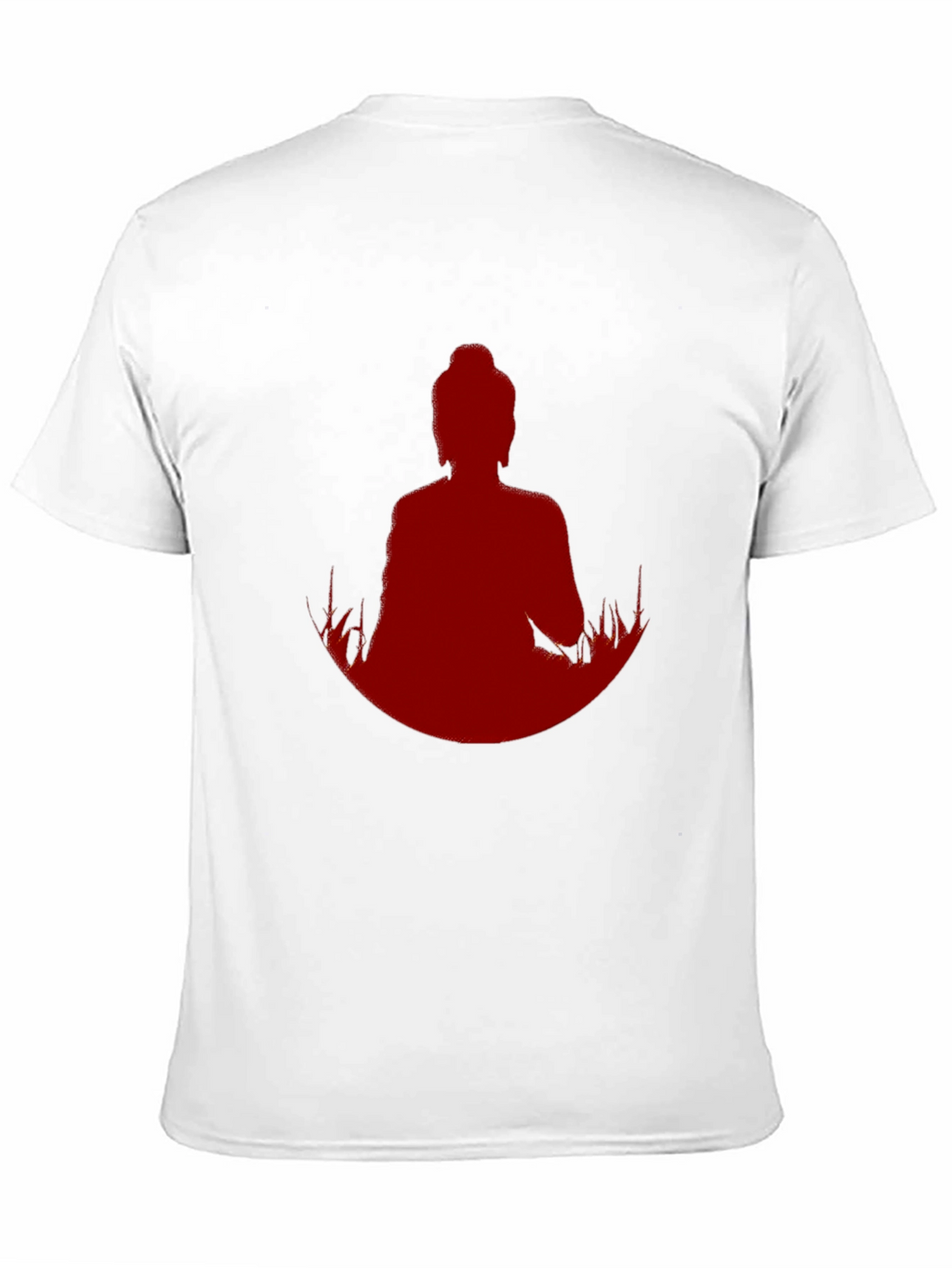 Meditative Buddha Graphic Tee - Black Cotton Blend