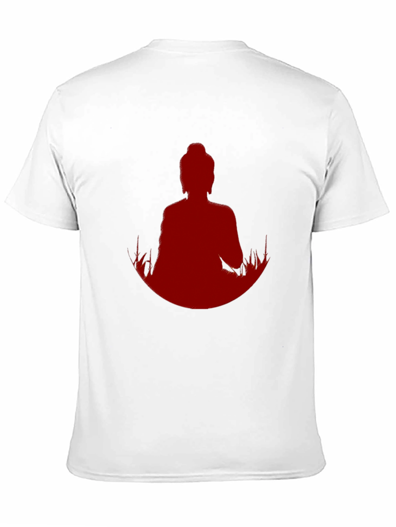 Meditative Buddha Graphic Tee - Black Cotton Blend