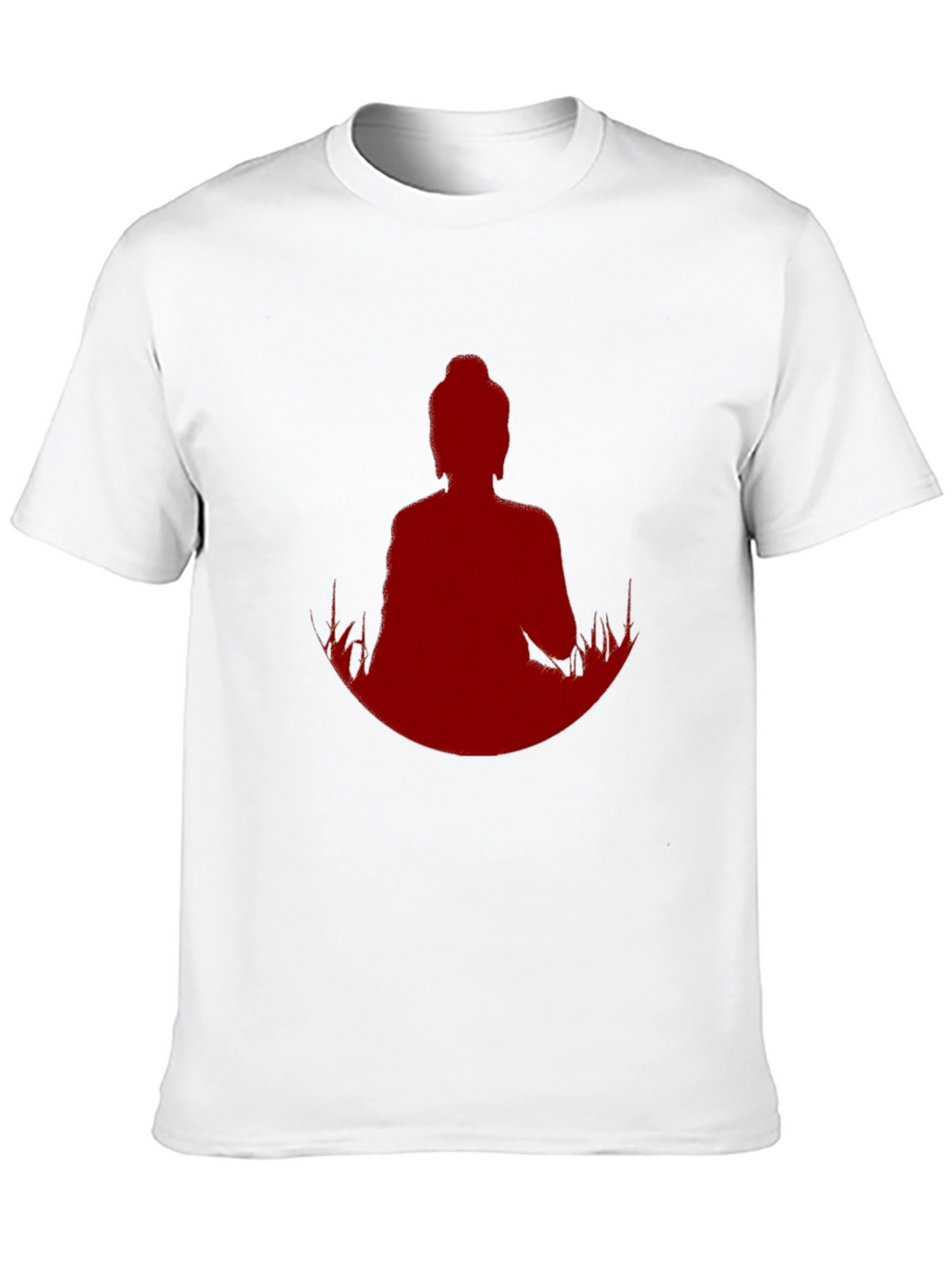 Meditative Buddha Graphic Tee - Black Cotton Blend