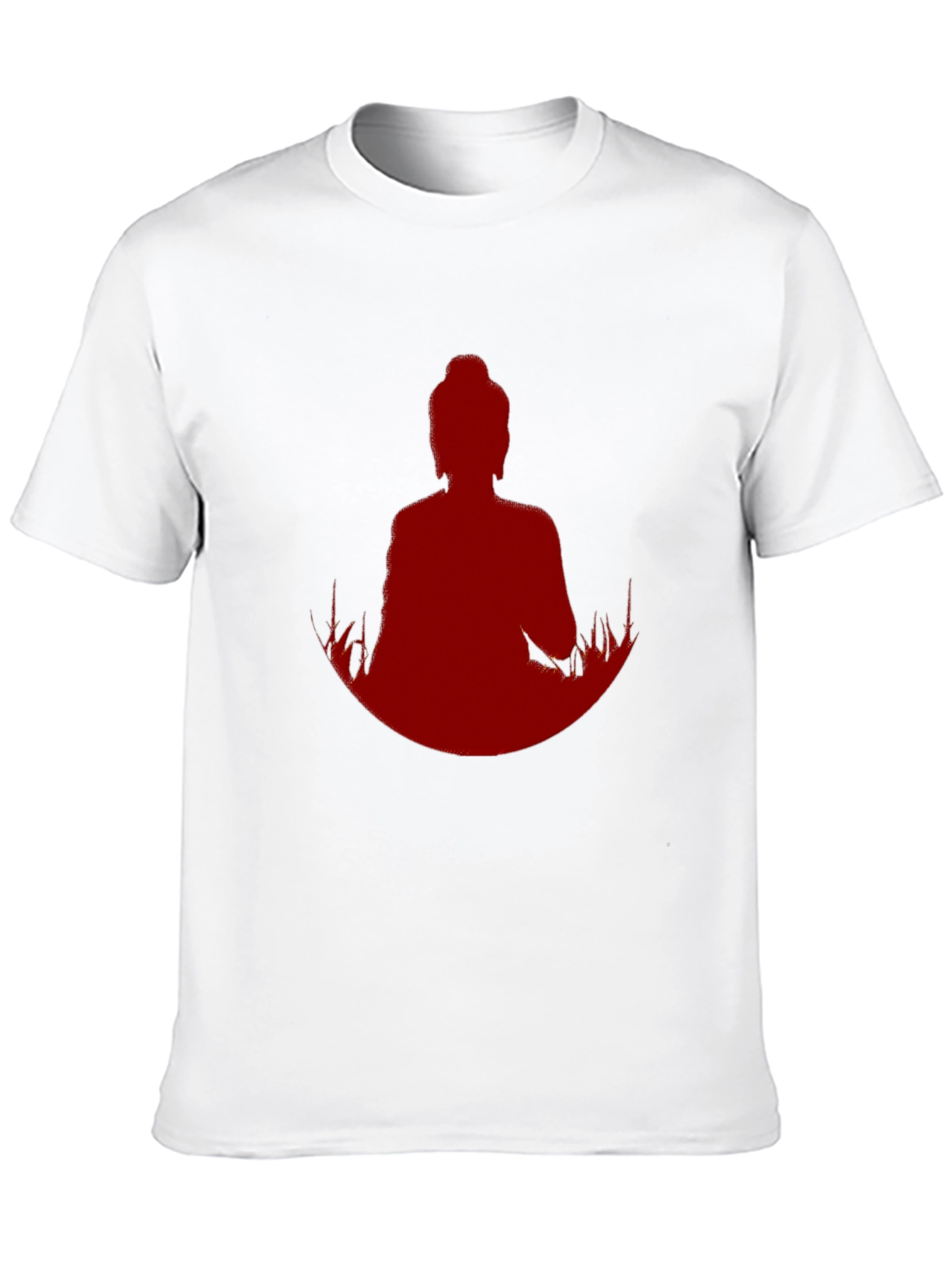 Meditative Buddha Graphic Tee - Black Cotton Blend