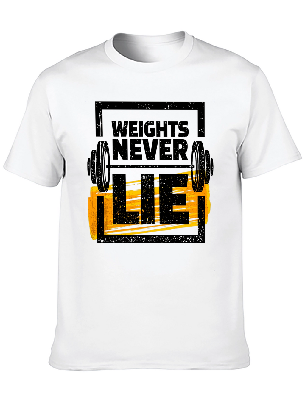 Weights Never Lie Black Graphic T-Shirt