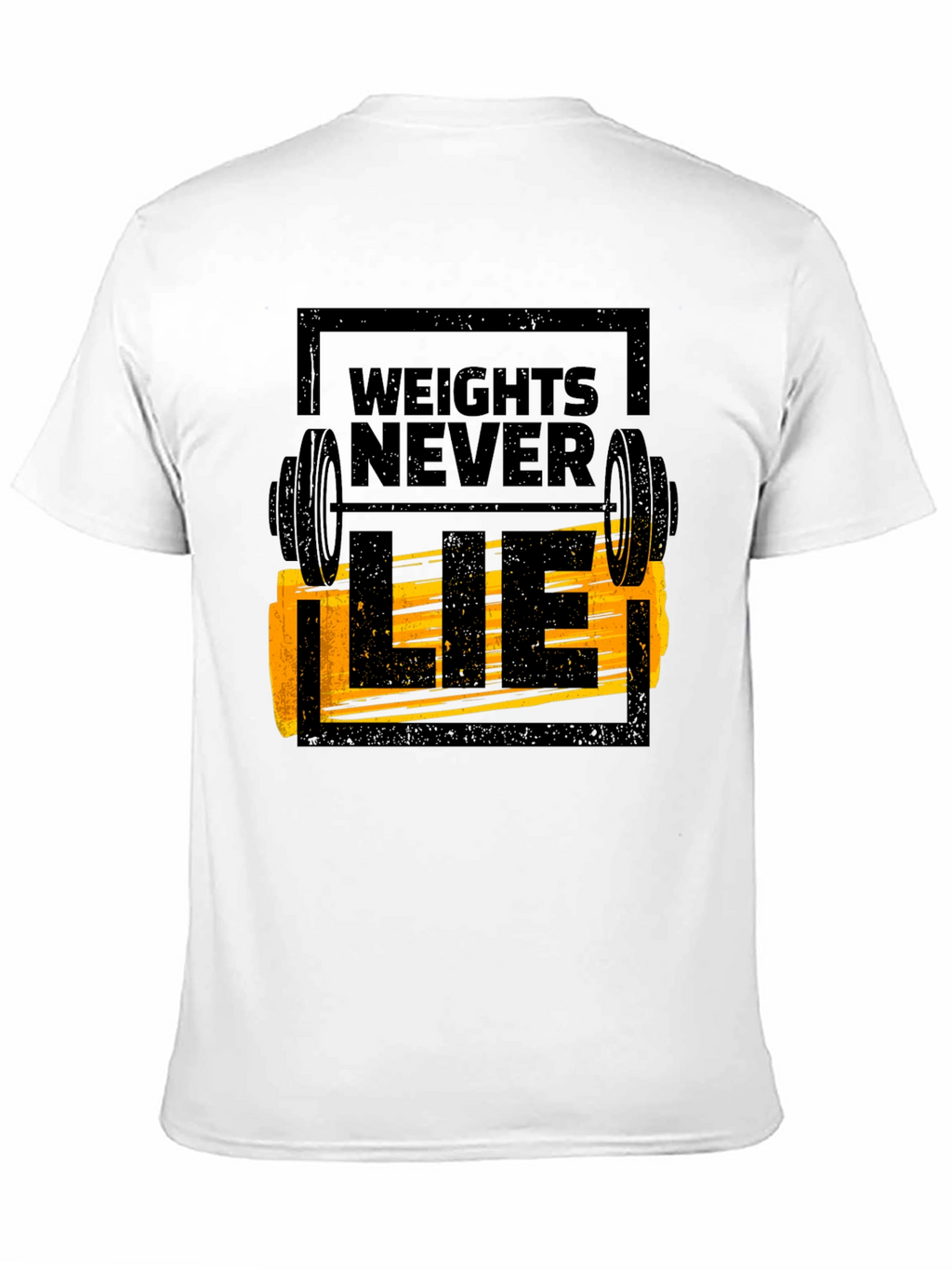 Weights Never Lie Black Graphic T-Shirt