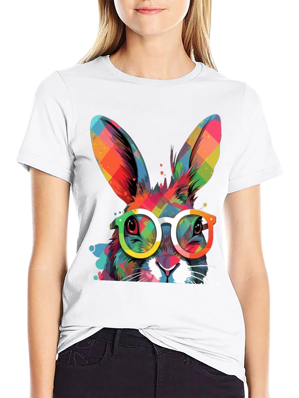 Cool Bunny Graphic Tee - Easter Style
