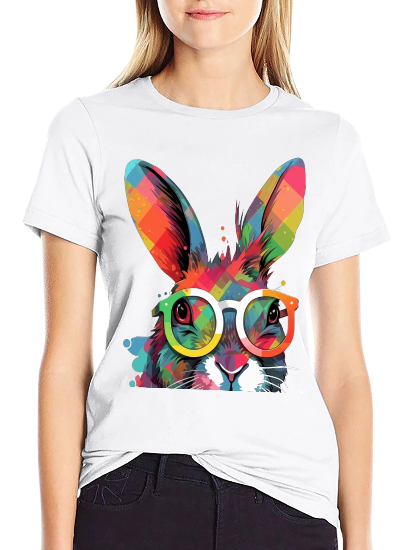 Cool Bunny Graphic Tee - Easter Style