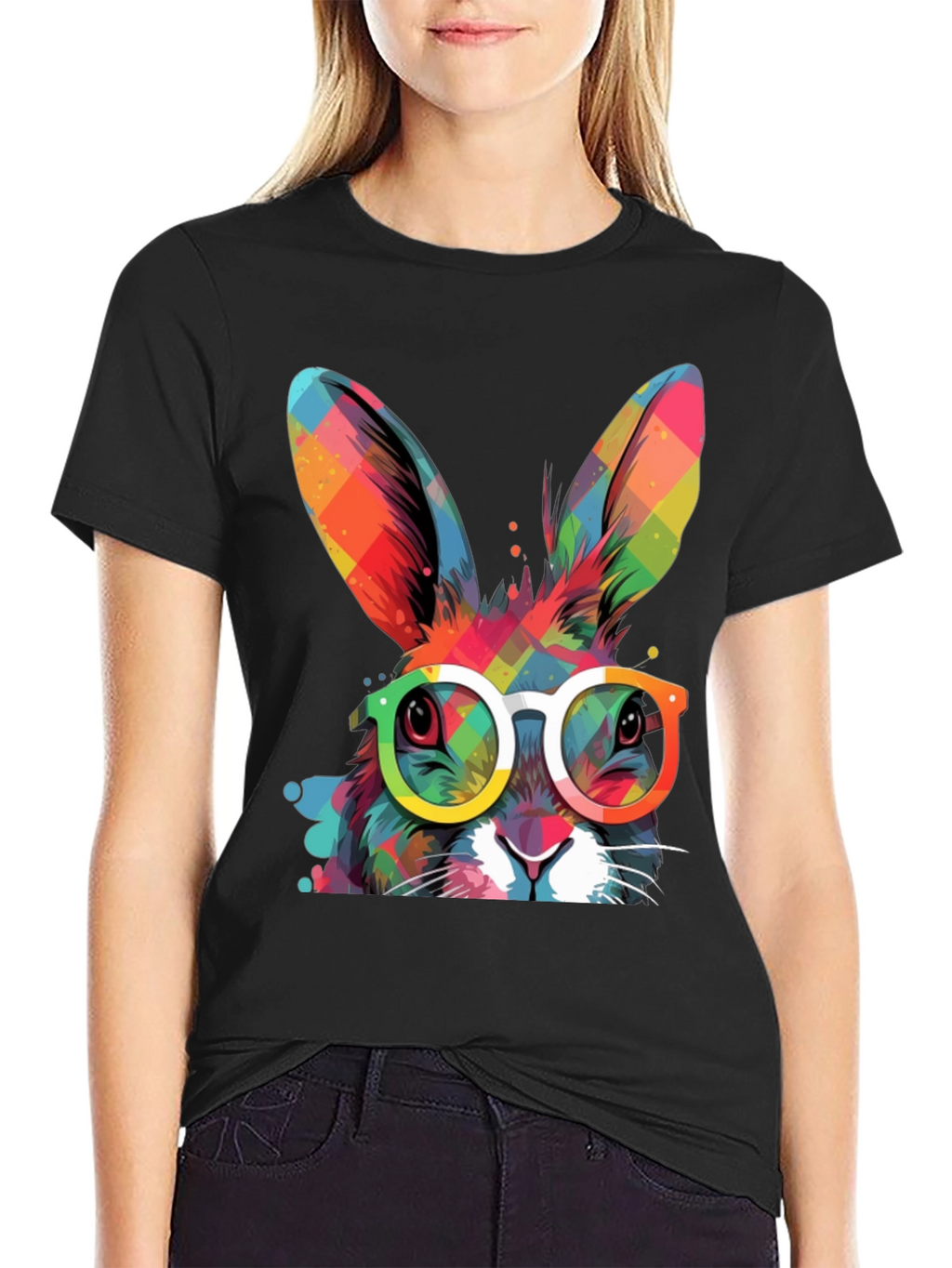 Cool Bunny Graphic Tee - Easter Style