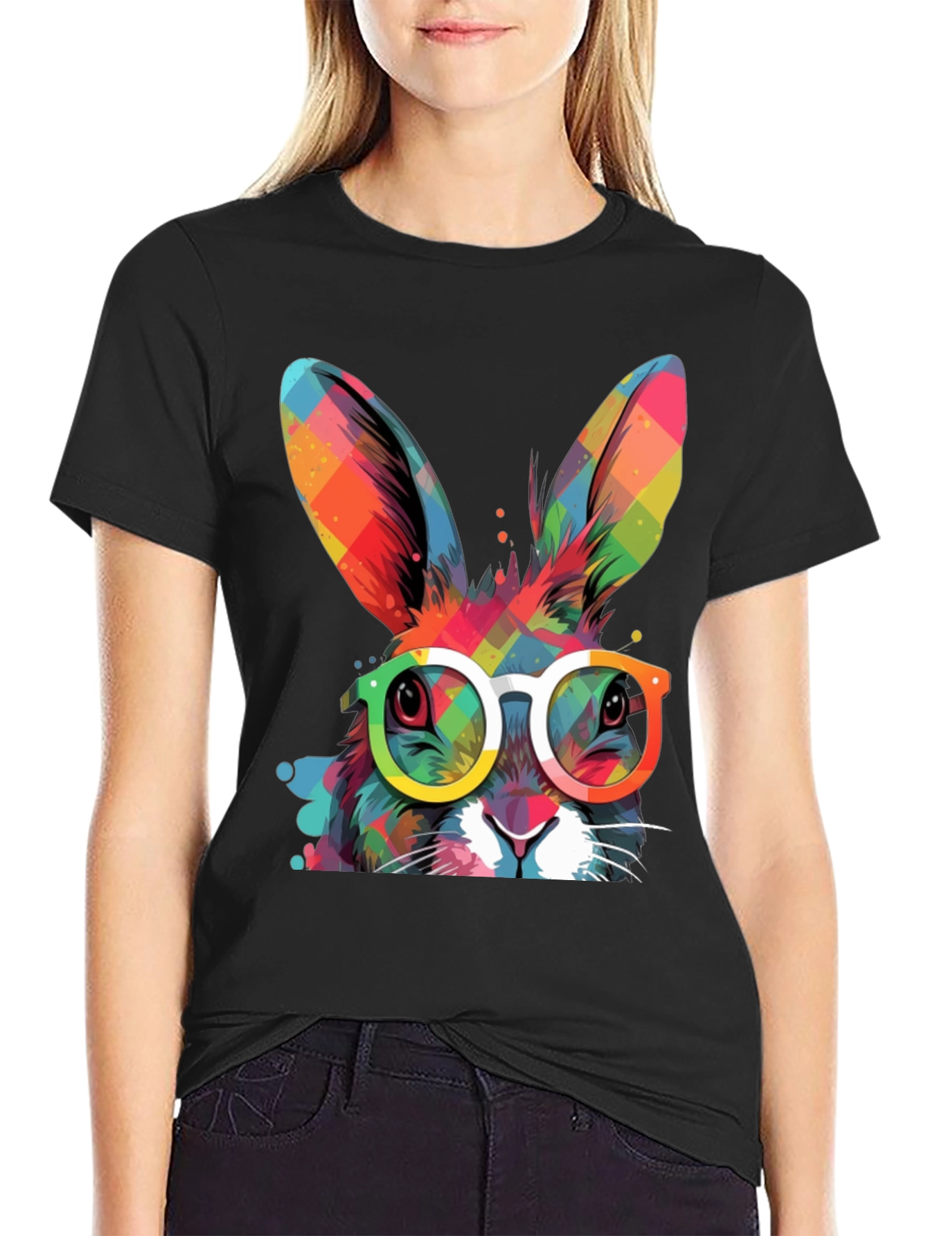 Cool Bunny Graphic Tee - Easter Style