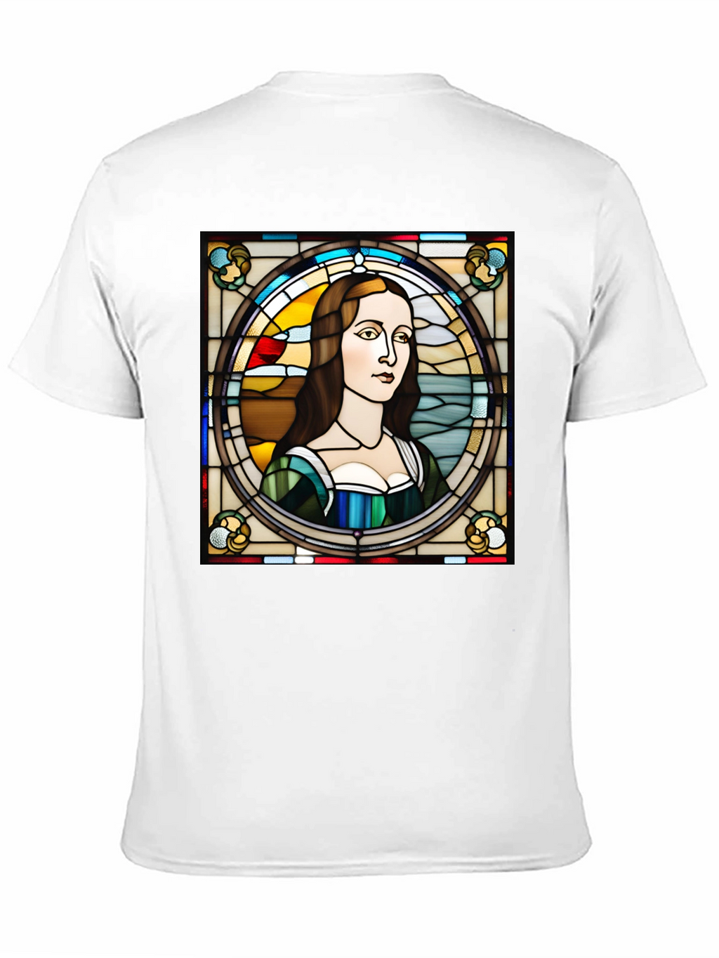 Stained Glass Mona Lisa Graphic Tee