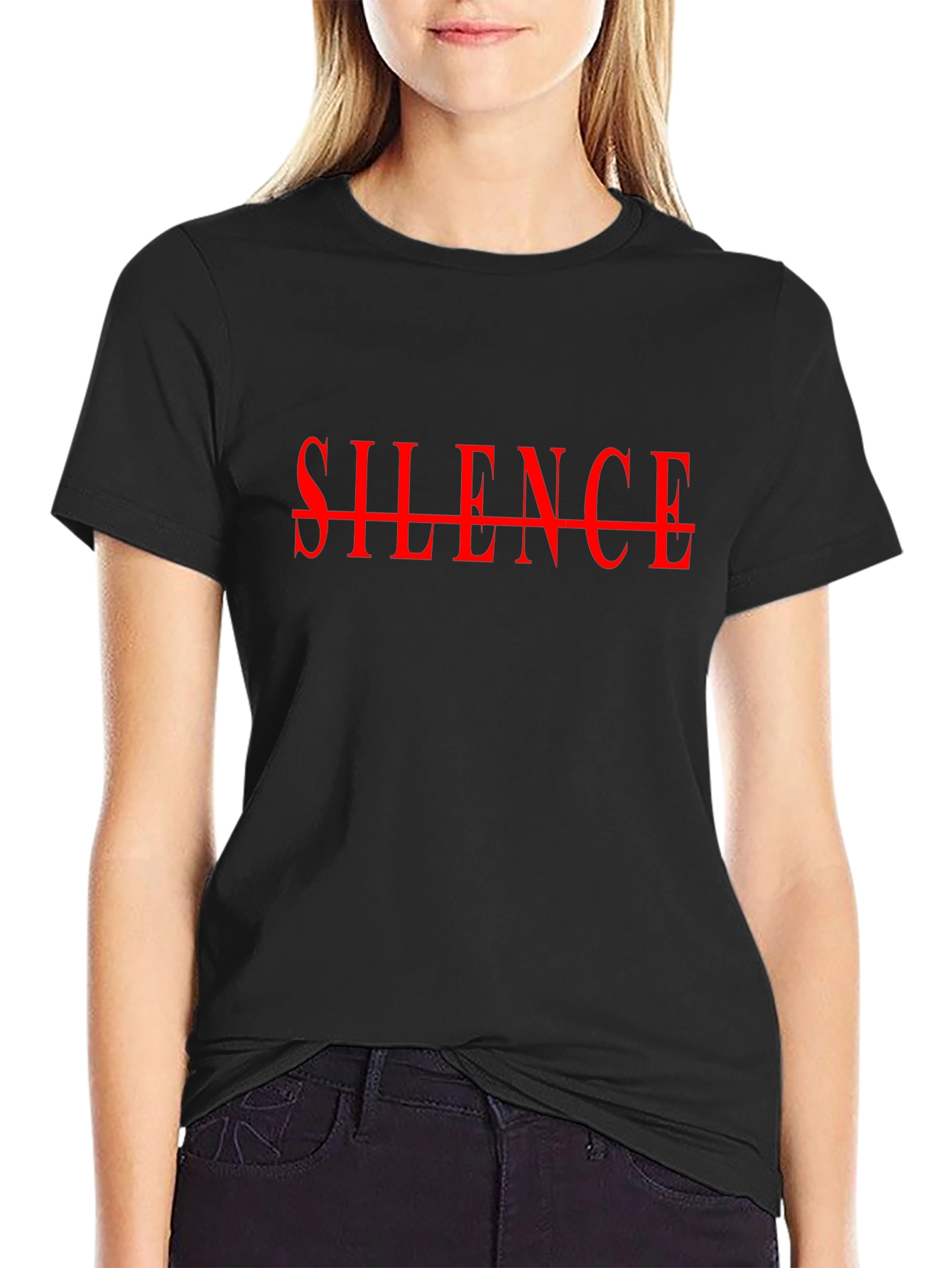 Silence Graphic Tee - Bold Statement T-Shirt