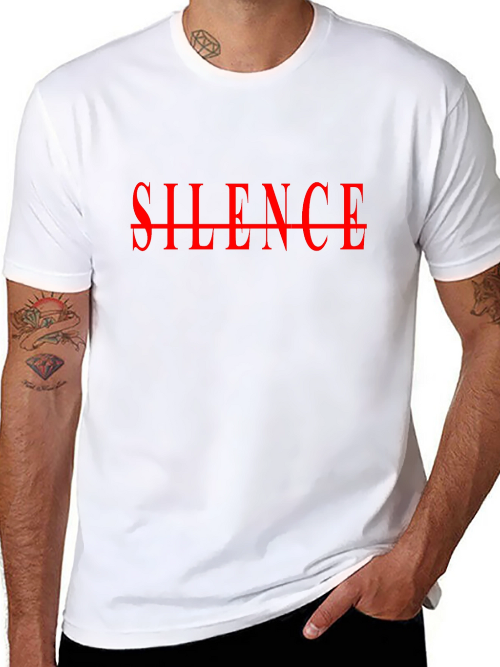 Silence Graphic Tee - Bold Statement T-Shirt