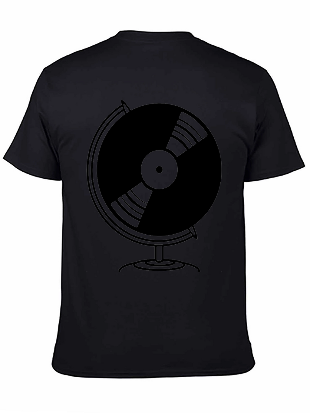 Vinyl Globe Graphic Tee - Black T-Shirt