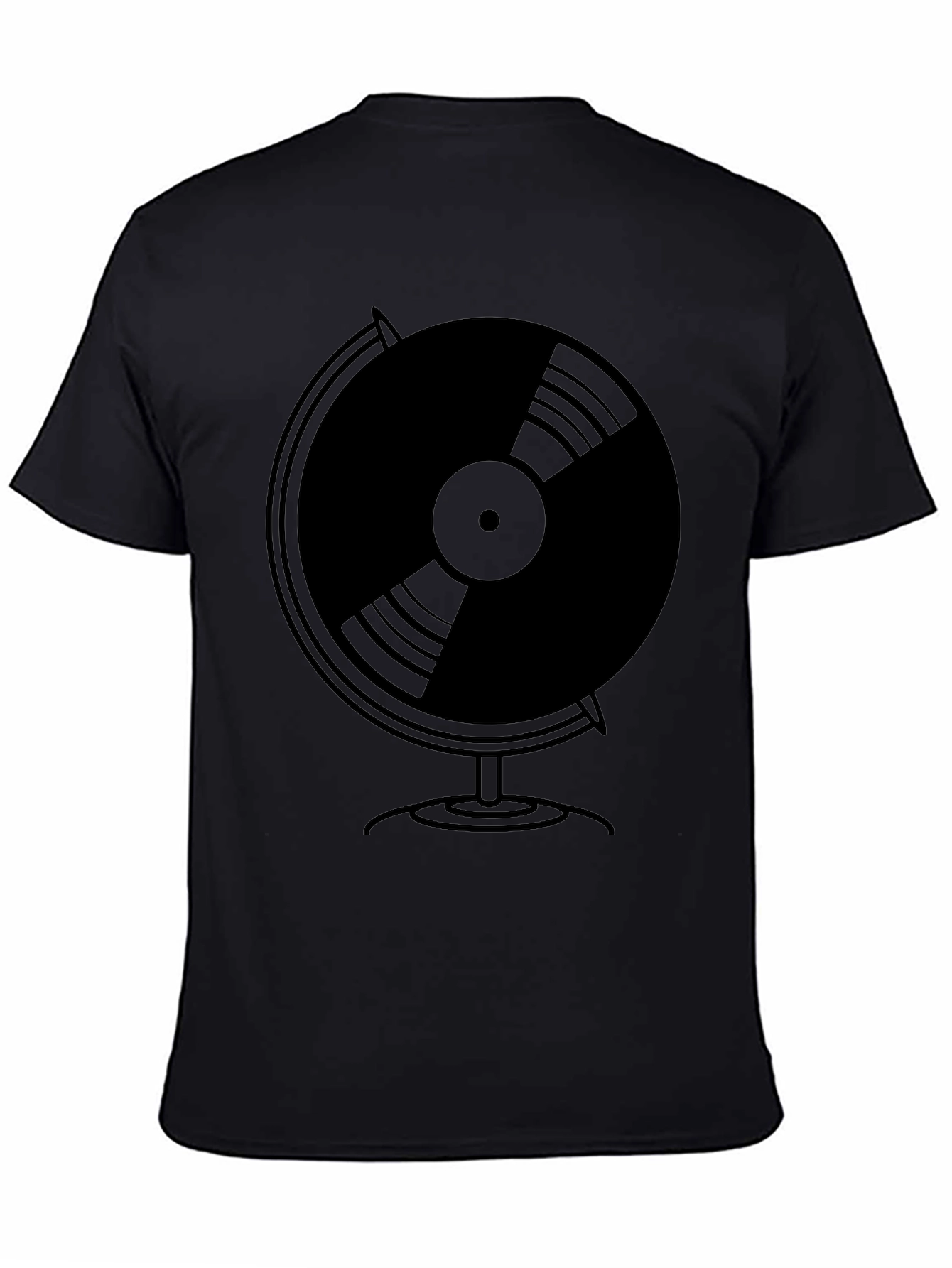 Vinyl Globe Graphic Tee - Black T-Shirt