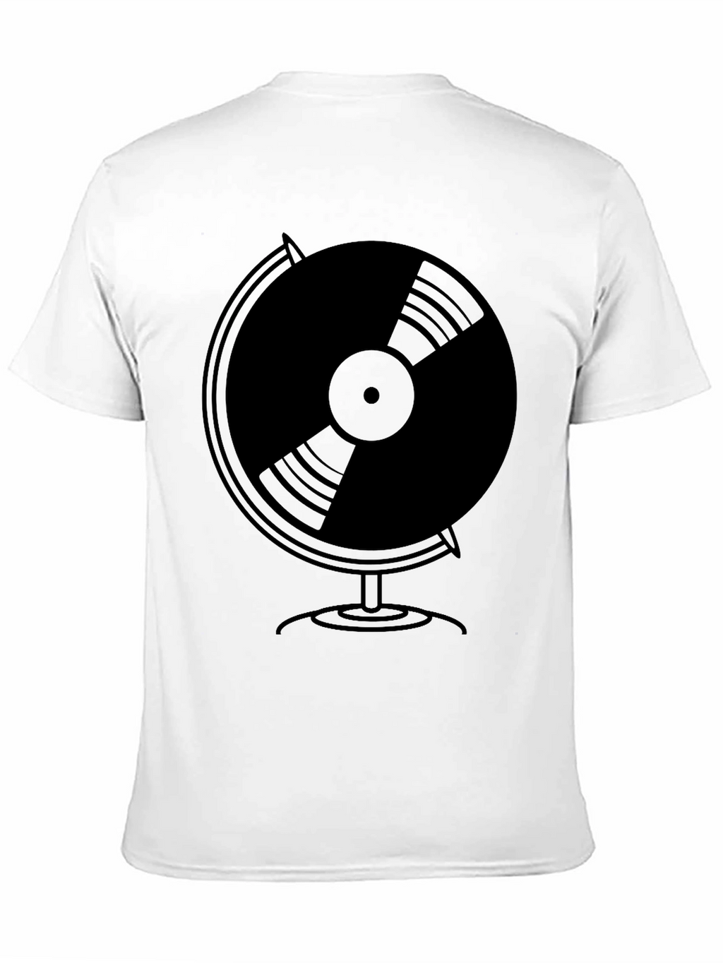 Vinyl Globe Graphic Tee - Black T-Shirt