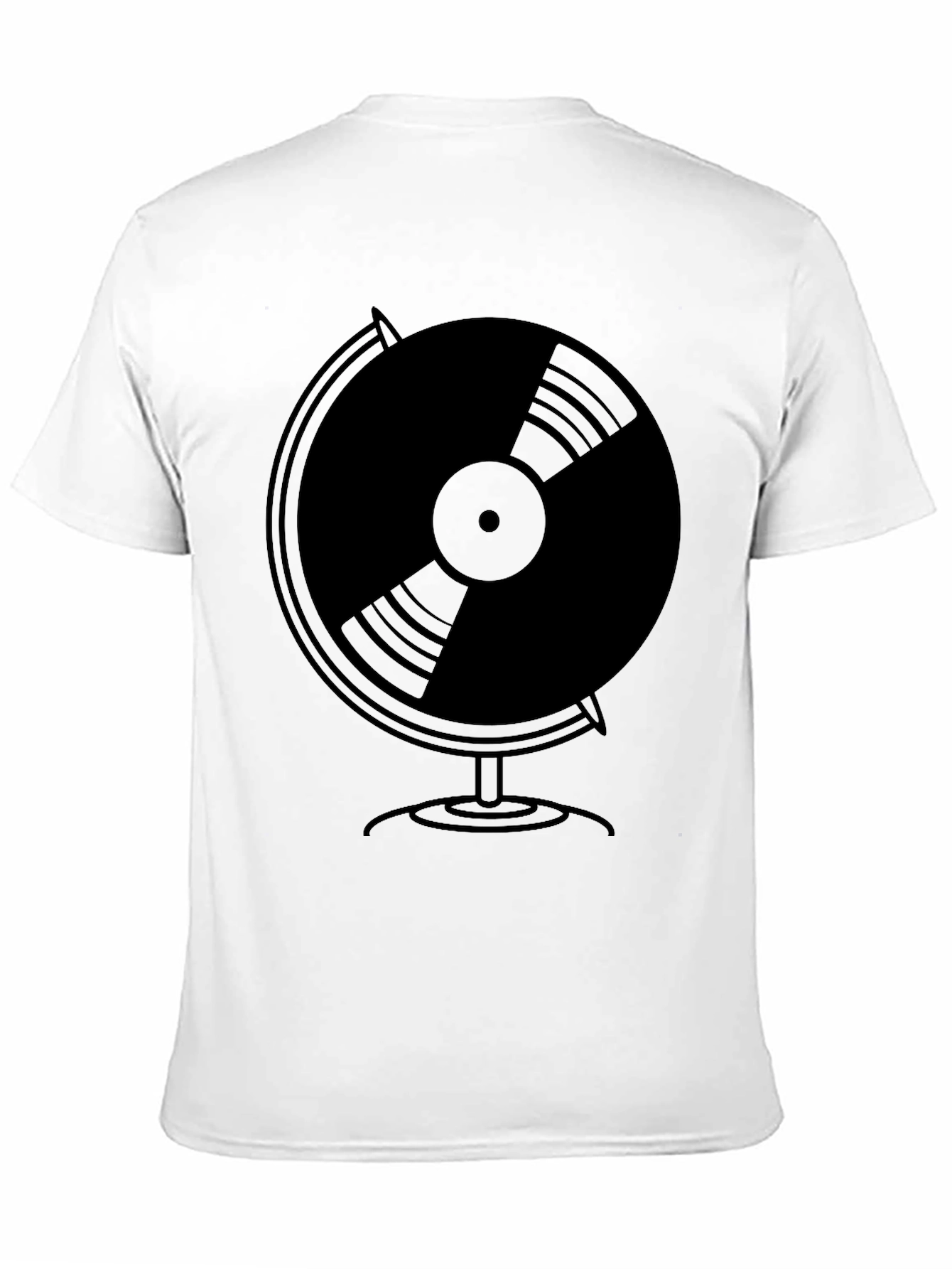 Vinyl Globe Graphic Tee - Black T-Shirt