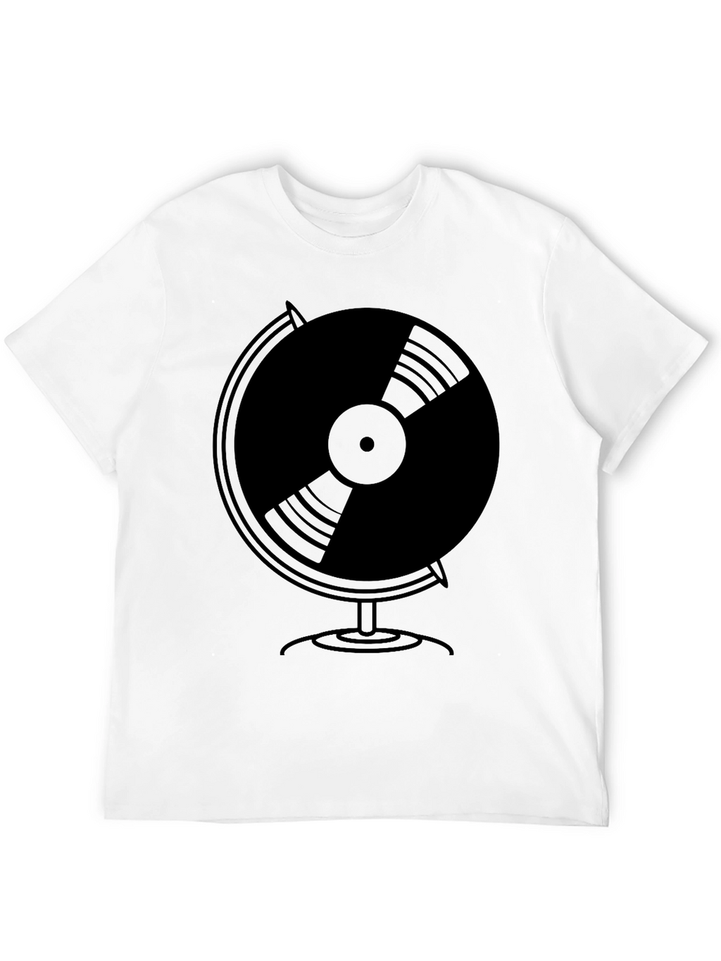 Vinyl Globe Graphic Tee - Black T-Shirt