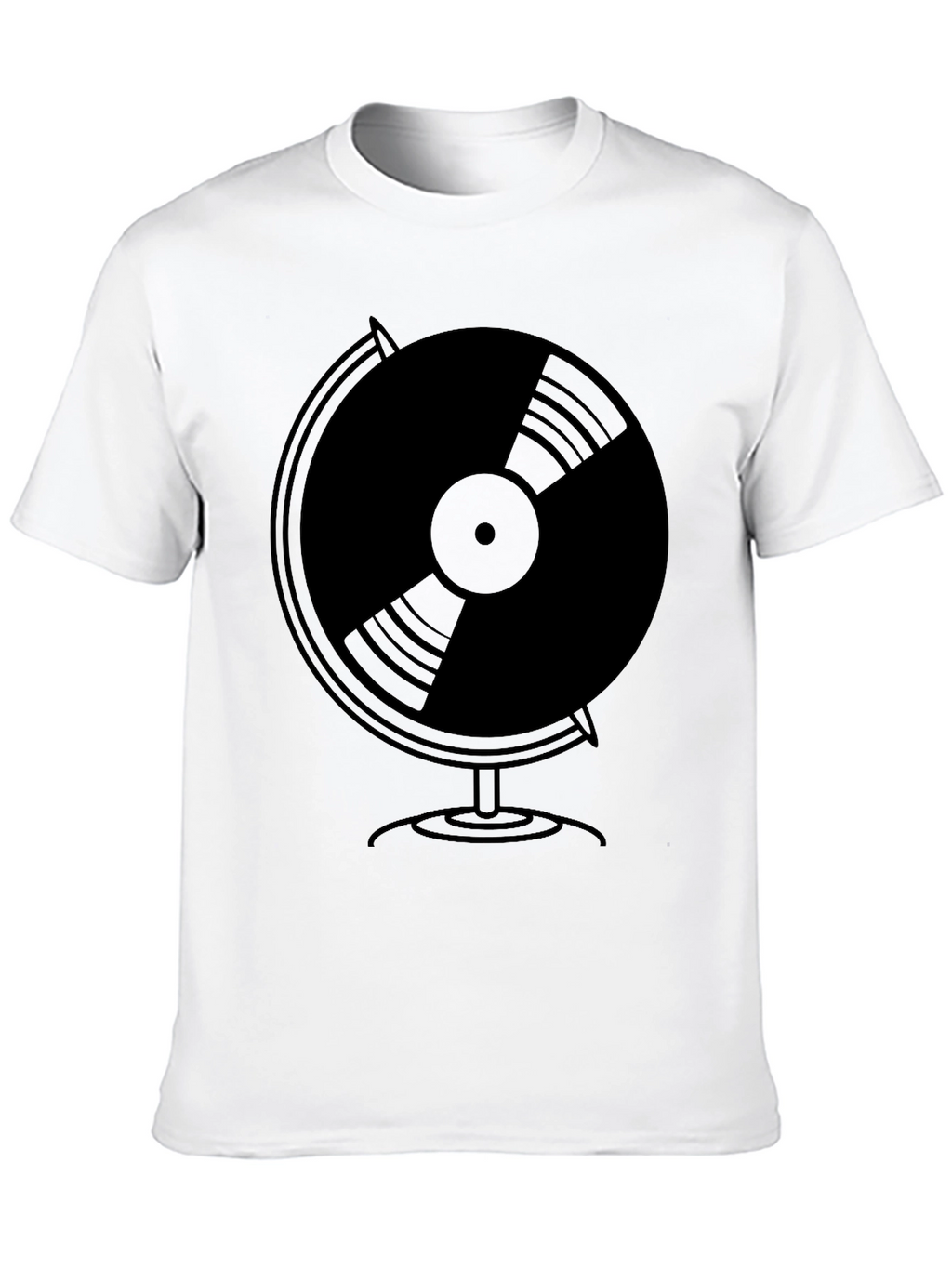 Vinyl Globe Graphic Tee - Black T-Shirt