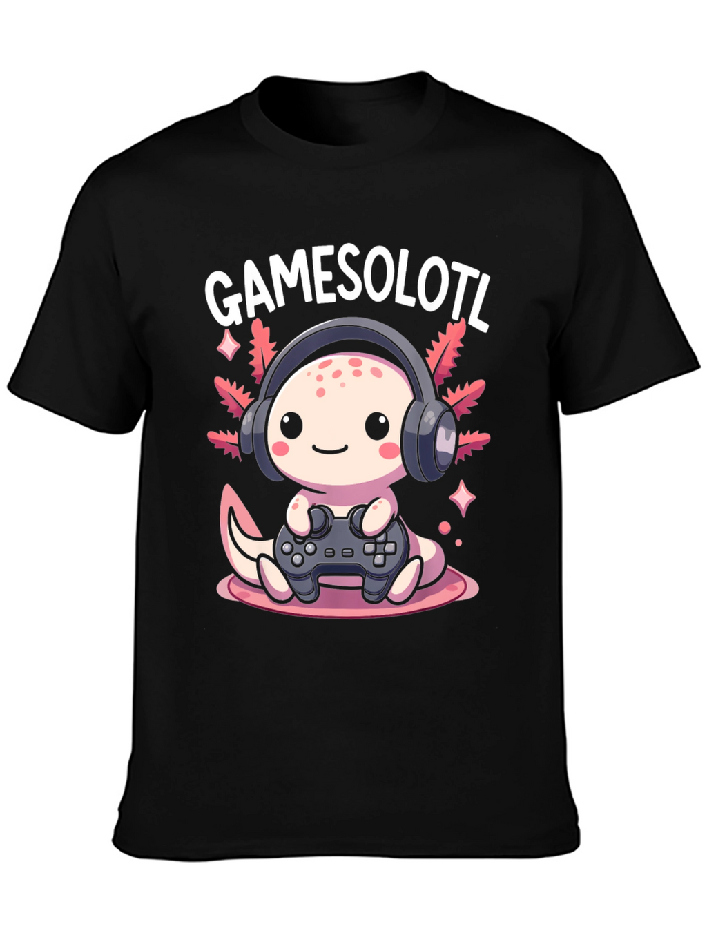Gamesolotl Graphic Tee - Gamer Axolotl T-Shirt