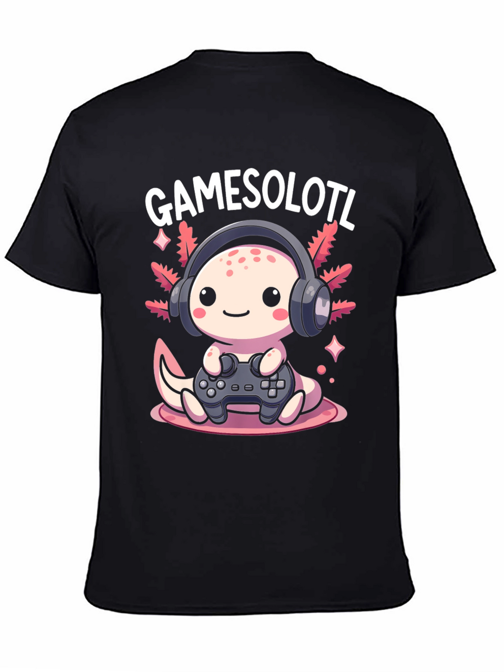 Gamesolotl Graphic Tee - Gamer Axolotl T-Shirt