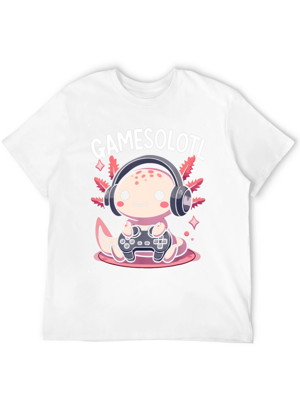 Gamesolotl Graphic Tee - Gamer Axolotl T-Shirt