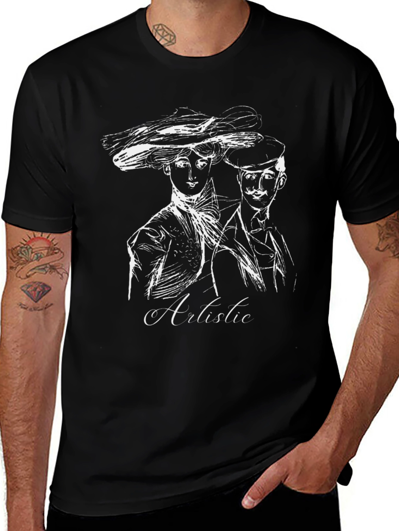 Artistic Sketch Graphic Tee