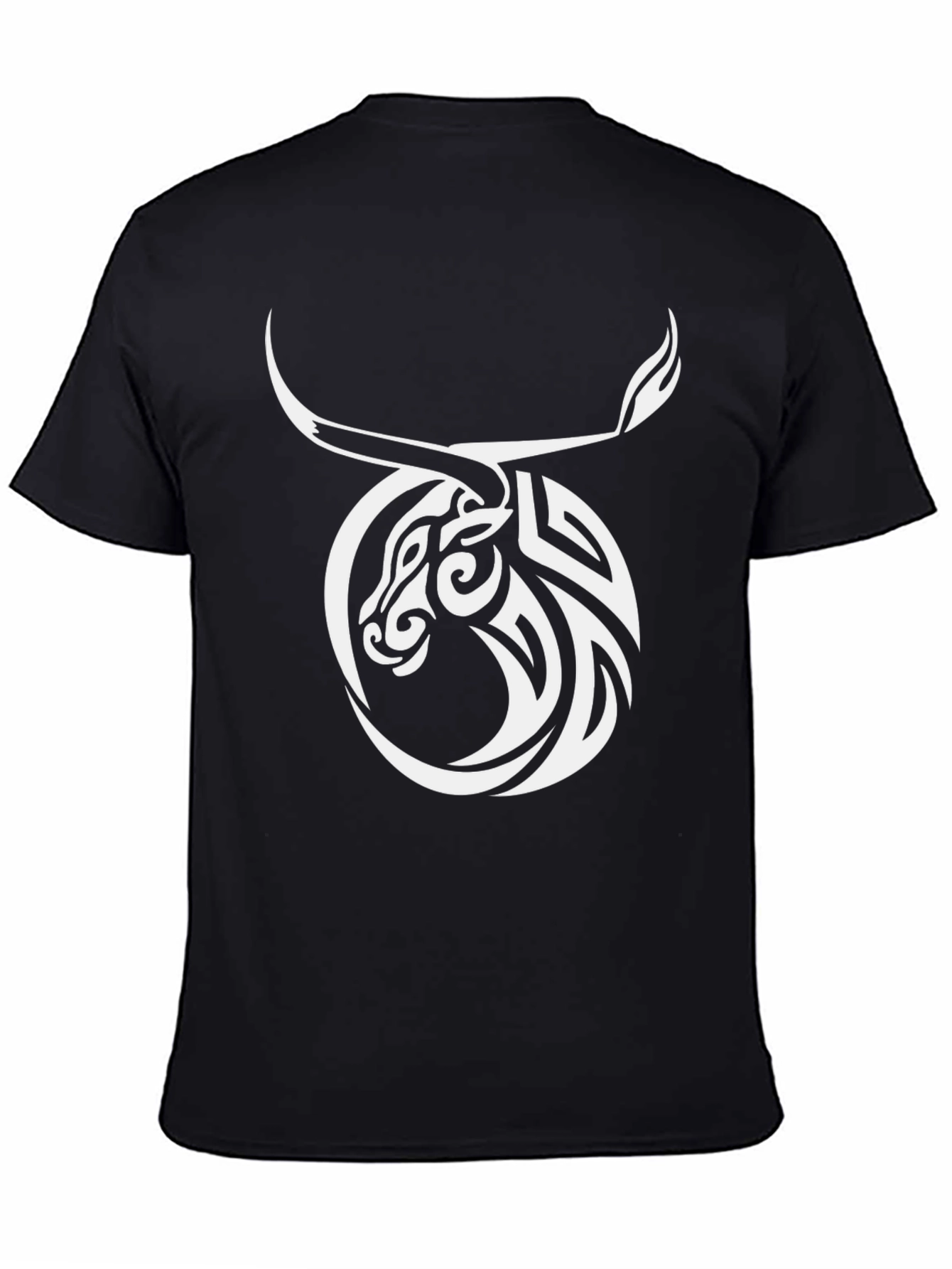 Taurus Zodiac Graphic Tee - Black Cotton T-Shirt
