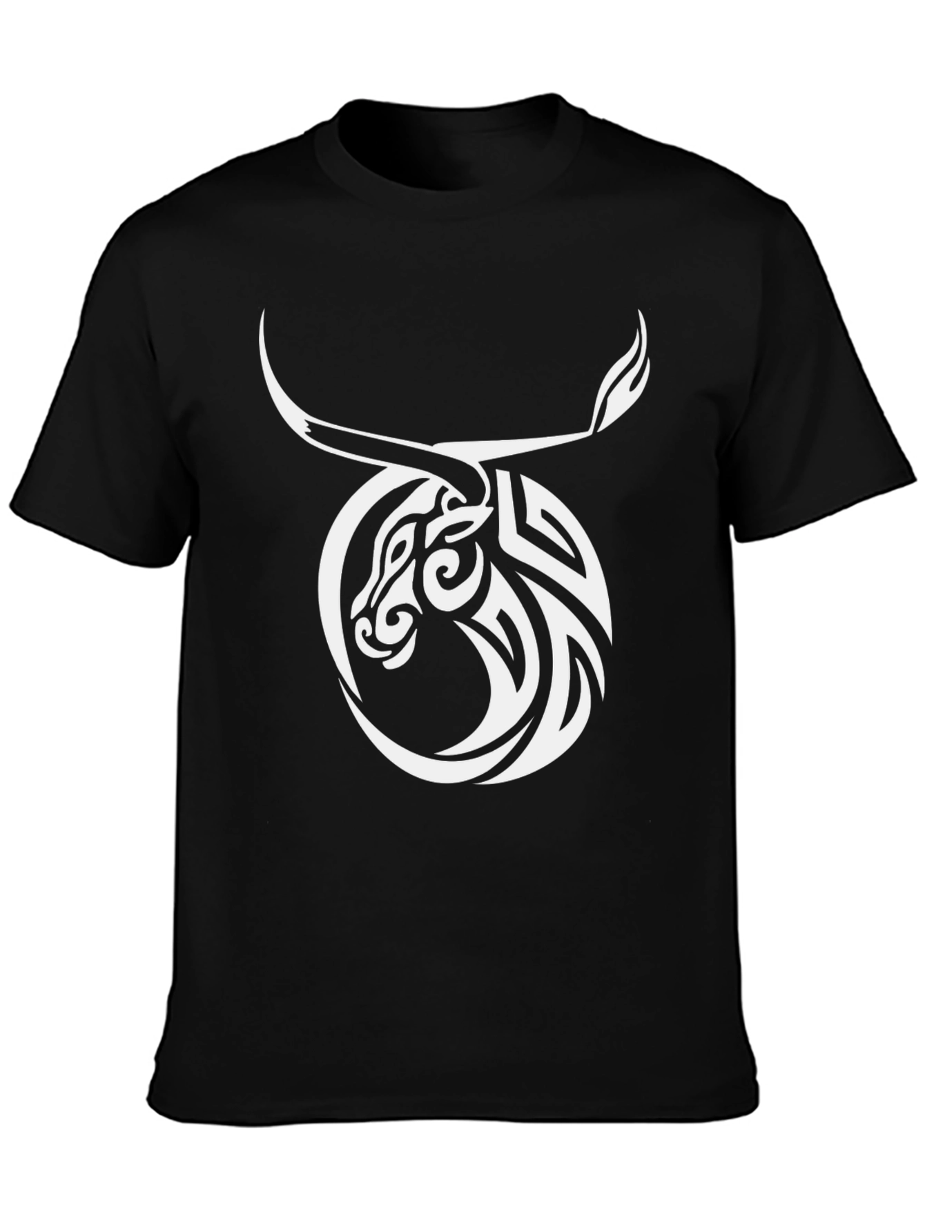 Taurus Zodiac Graphic Tee - Black Cotton T-Shirt