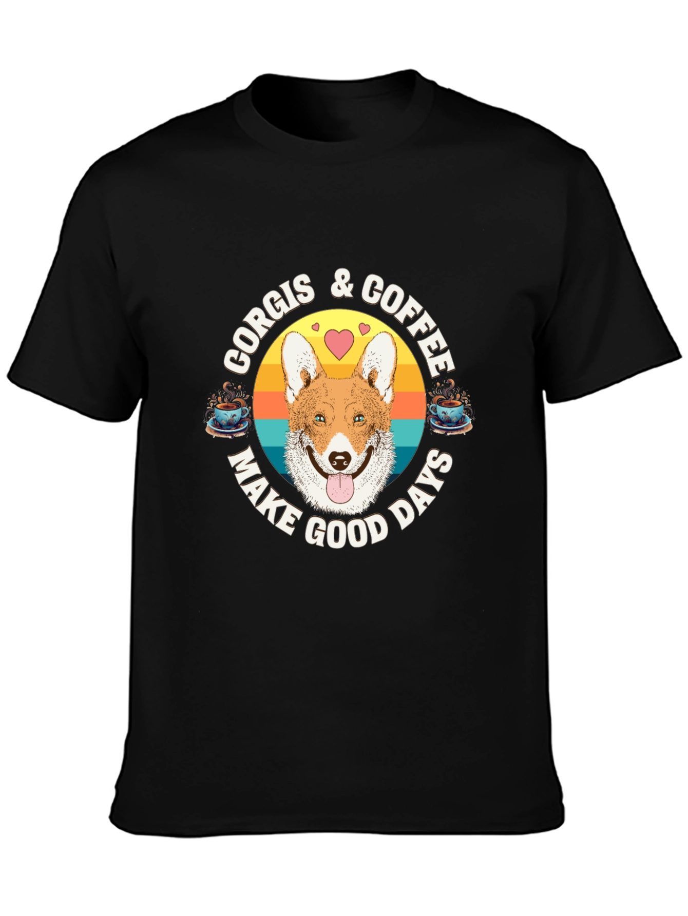 Corgis & Coffee Make Good Days T-Shirt
