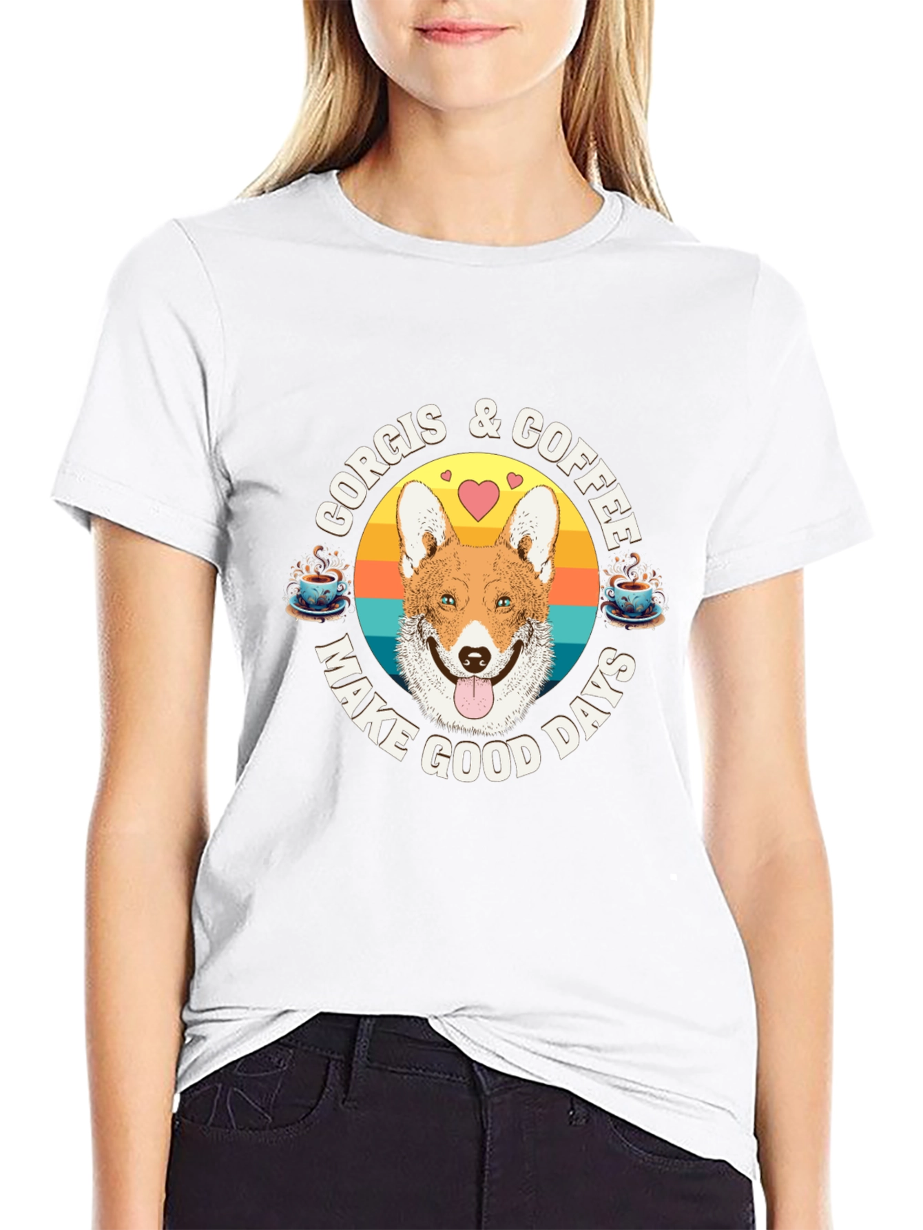 Corgis & Coffee Make Good Days T-Shirt