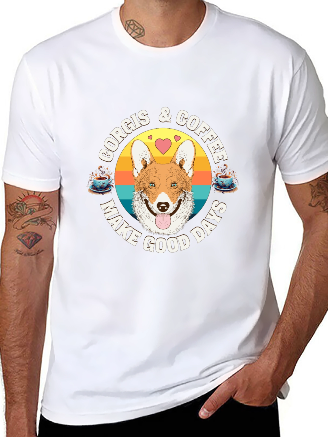 Corgis & Coffee Make Good Days T-Shirt