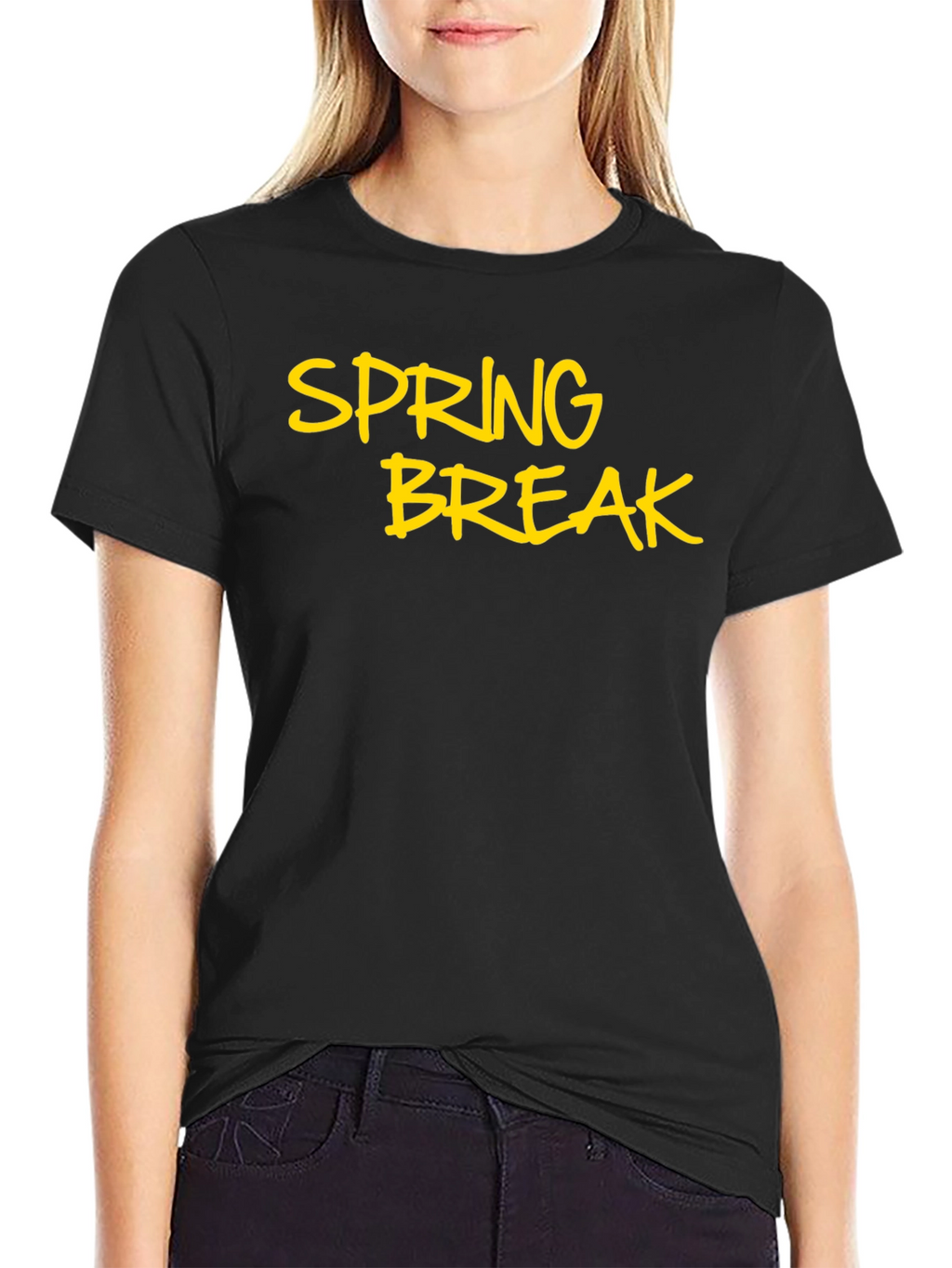 Spring Break Black T-Shirt - Casual Holiday Style