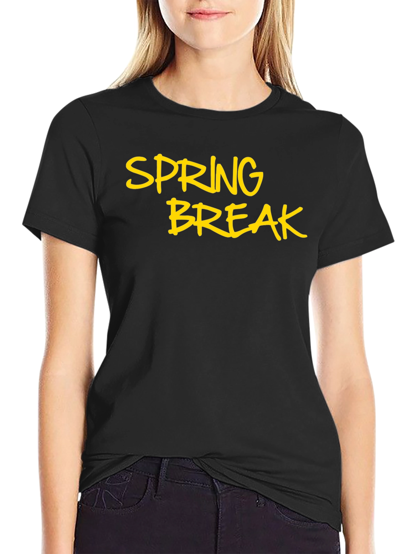 Spring Break Black T-Shirt - Casual Holiday Style