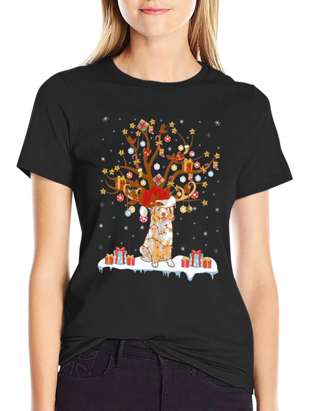 Festive Dog Christmas Tree Tee