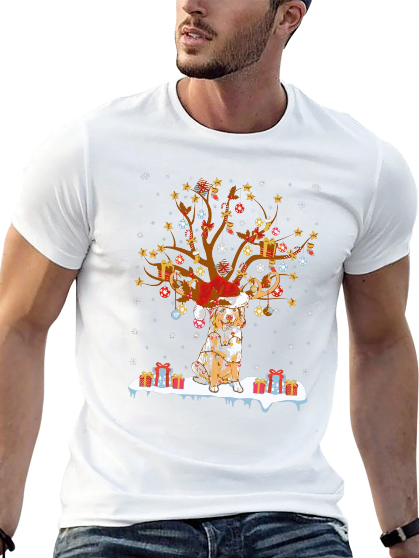 Festive Dog Christmas Tree Tee